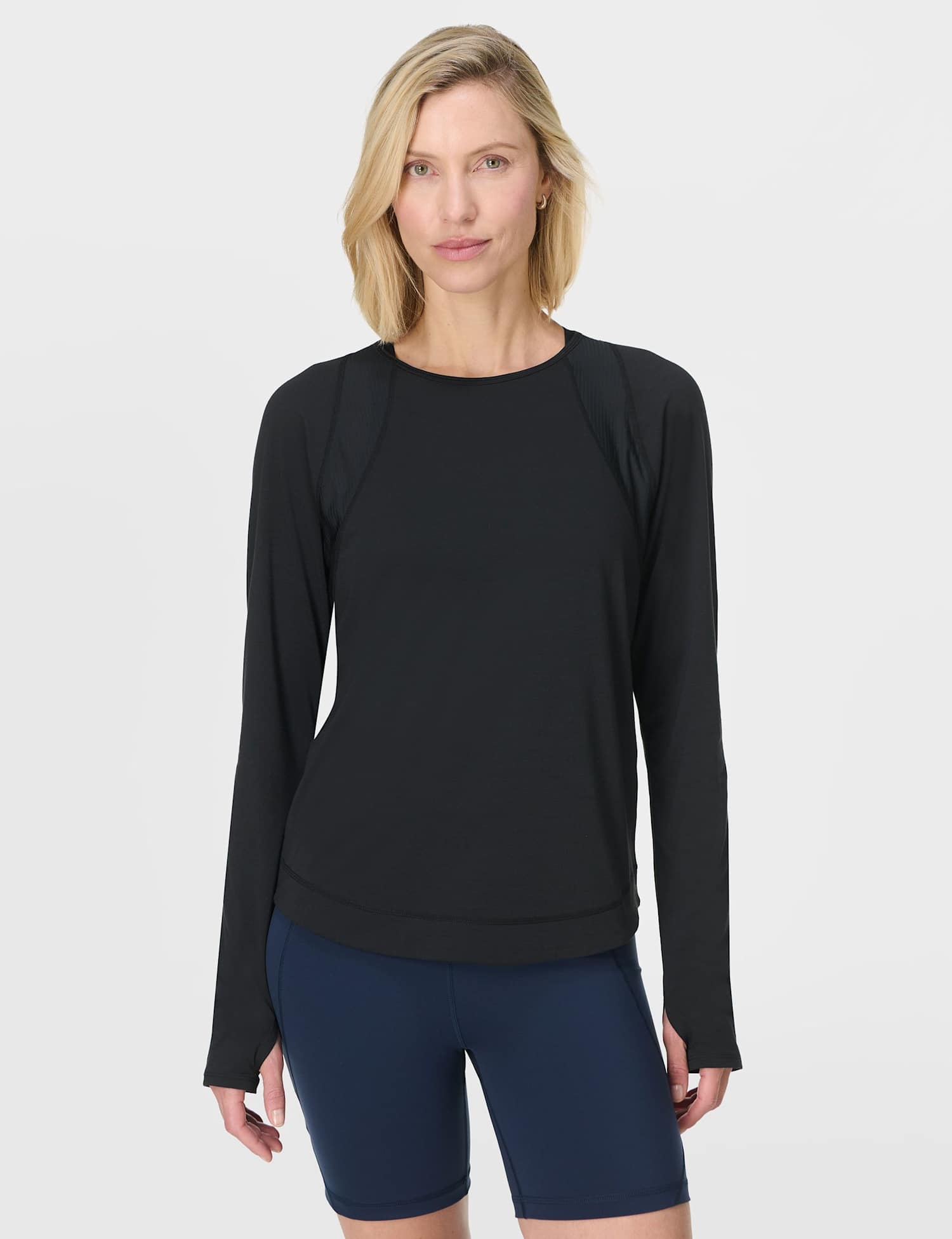 Sweaty Betty Breathe Easy Crew Neck Running Top Black