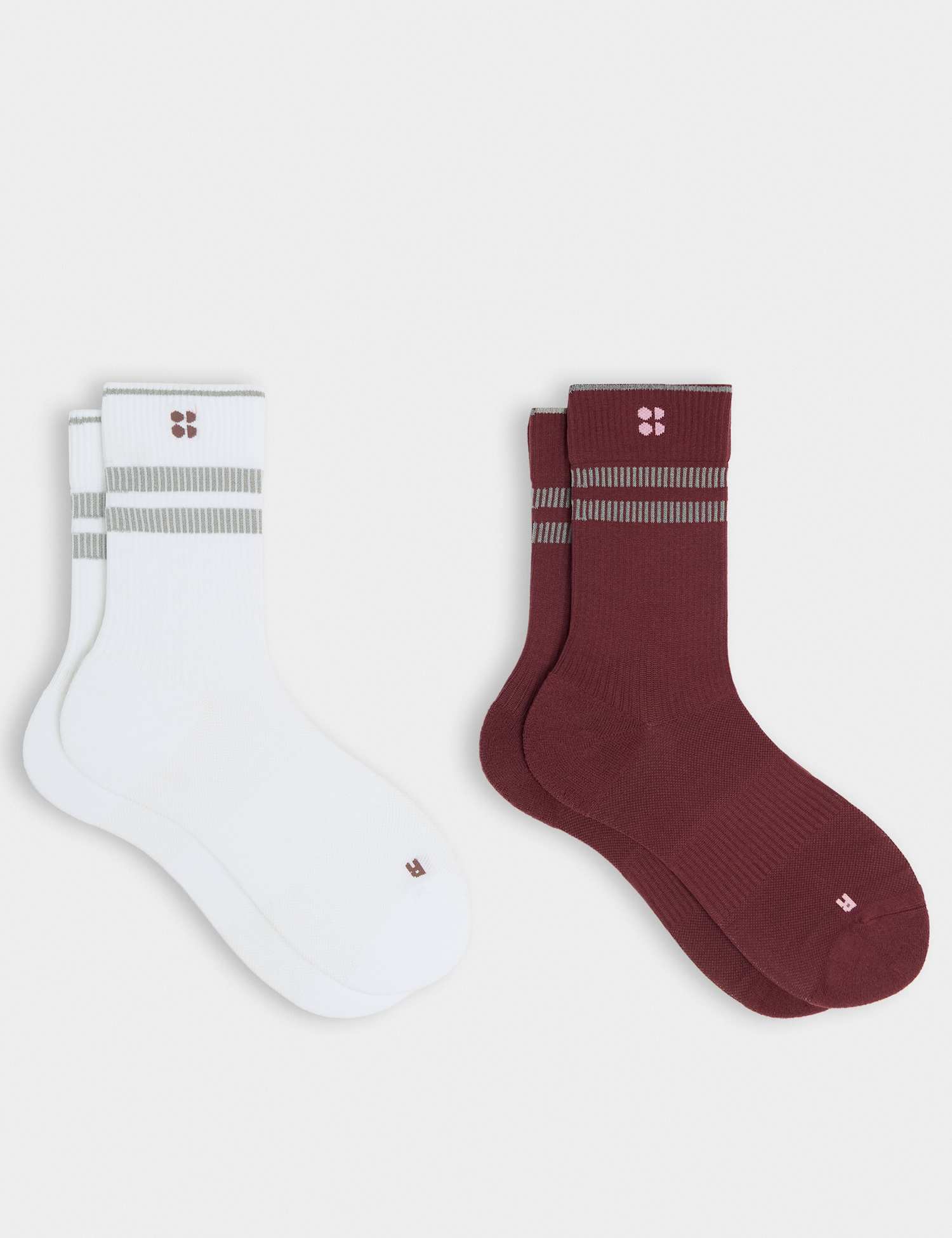Sweaty Betty 2 Pack Reflective Trainer Socks Burgundy