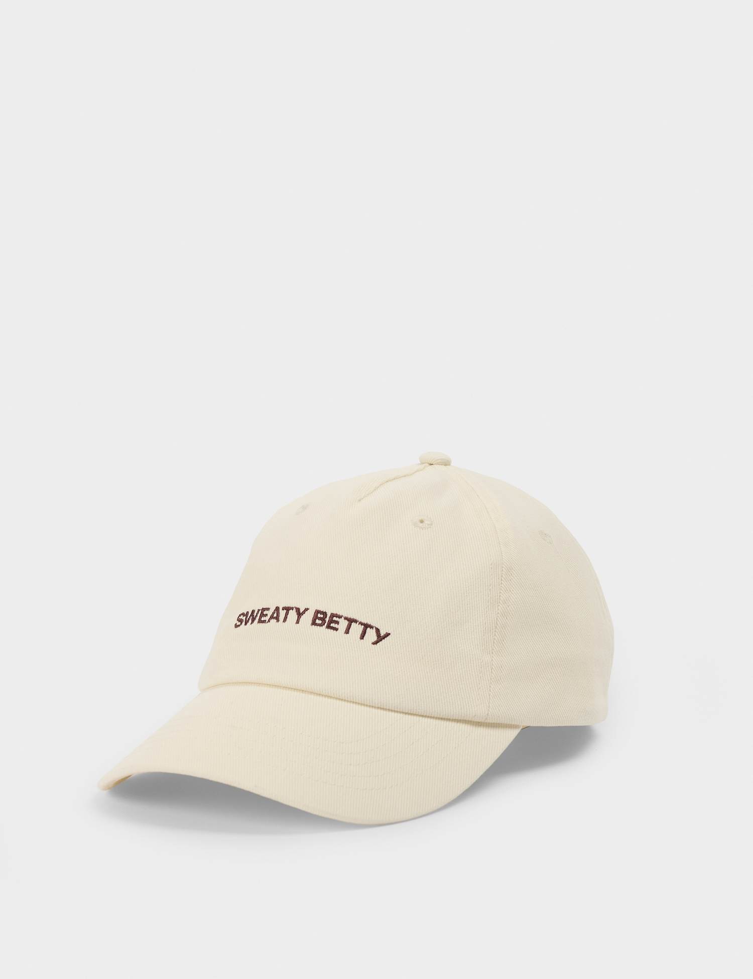 Sweaty Betty Pure Cotton Embroidered Baseball Cap Soft White