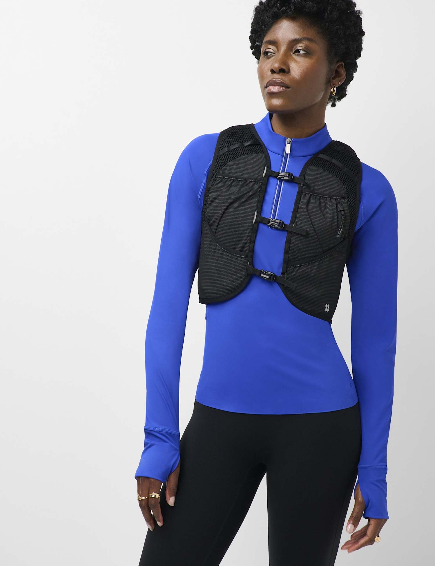 Sweaty Betty Runner's High 6 Pocket Running Vest Black