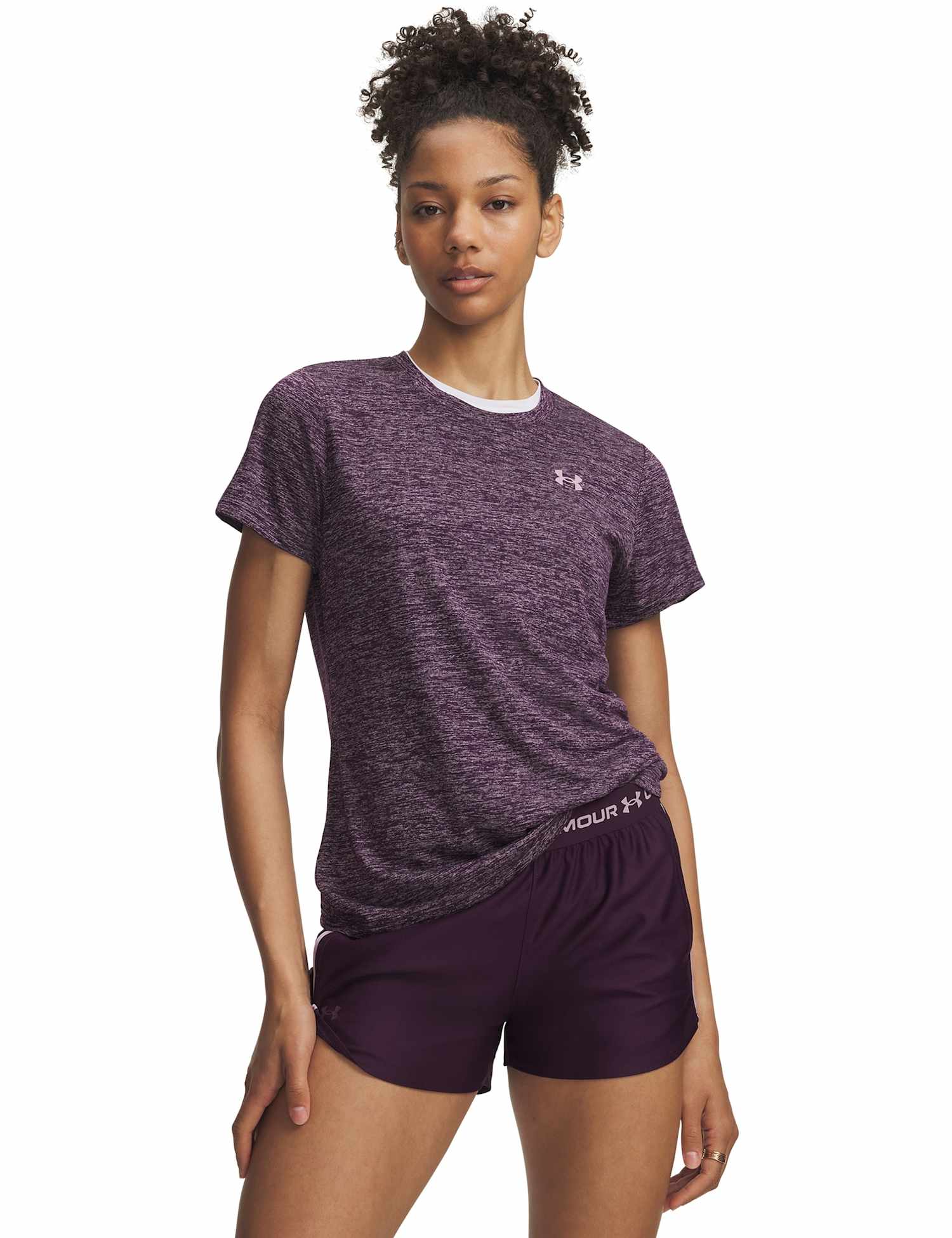 Under Armour Tech Twist Crew Neck T-Shirt Purple