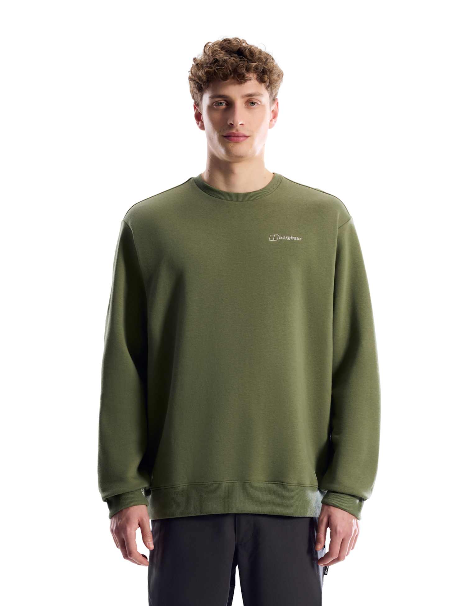 Berghaus Essential Logo Ribbed Sweatshirt Khaki
