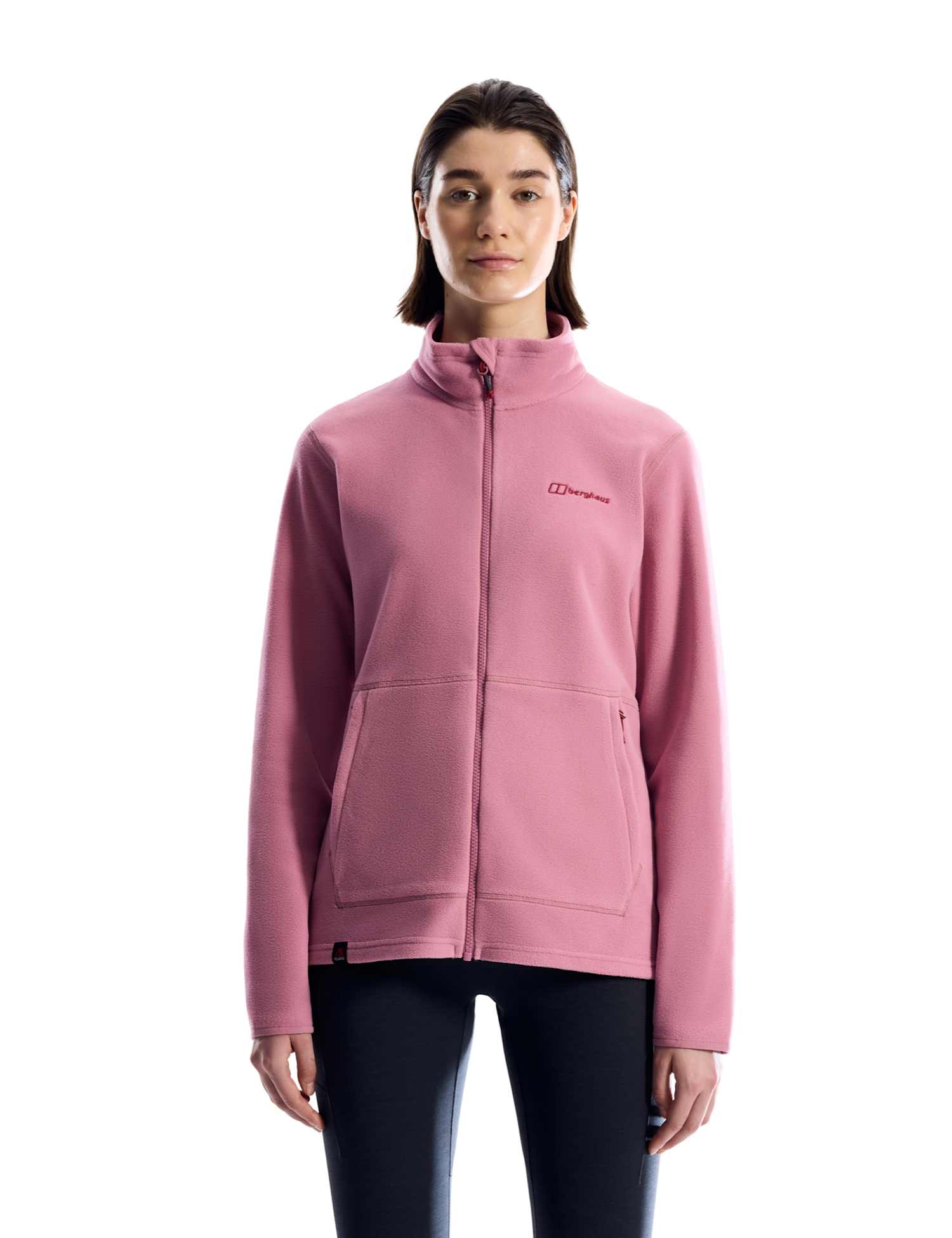 Berghaus Prism High Neck Zip Through Fleece Berry