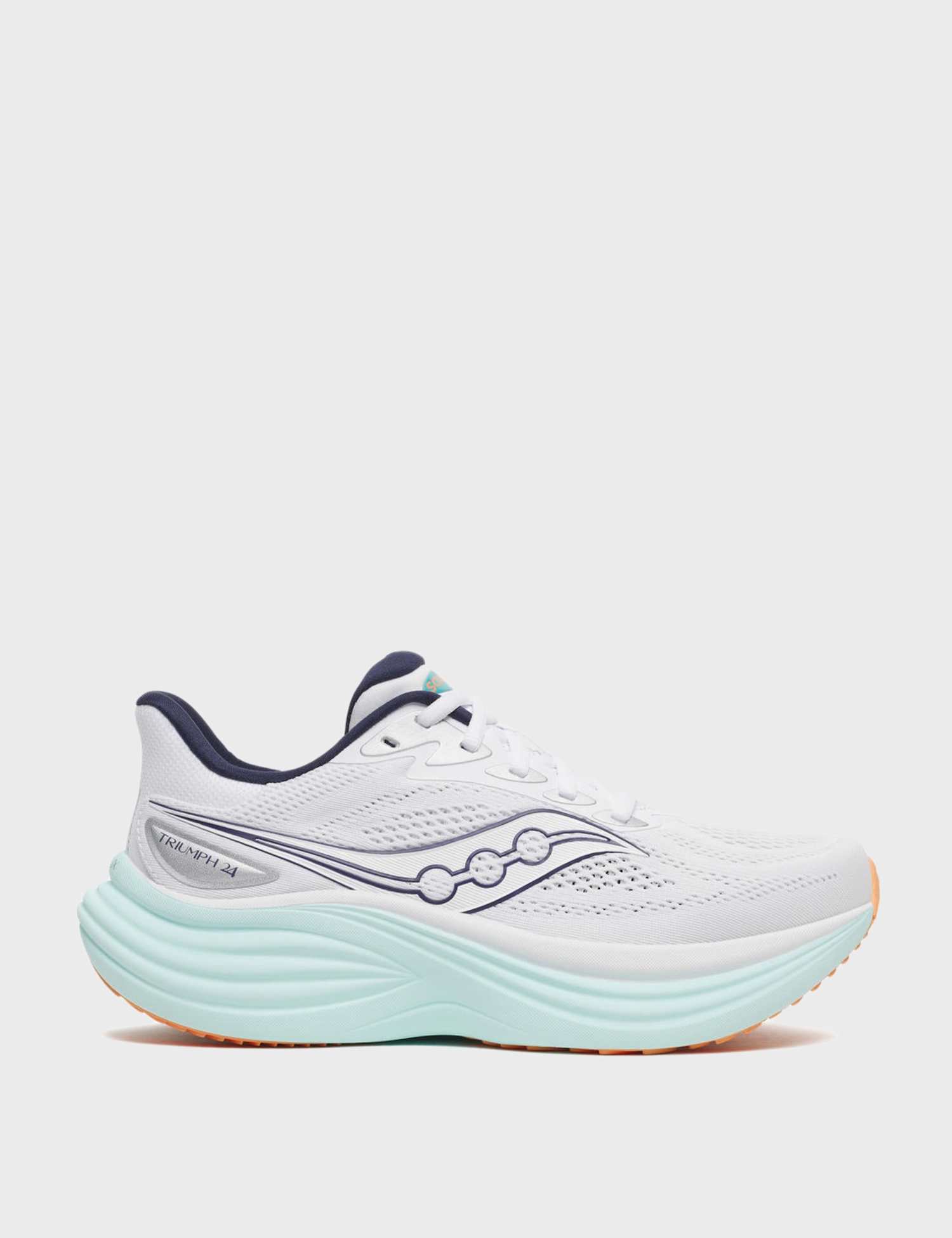 Saucony Triumph 24 Cushioned Running Trainers White Mix
