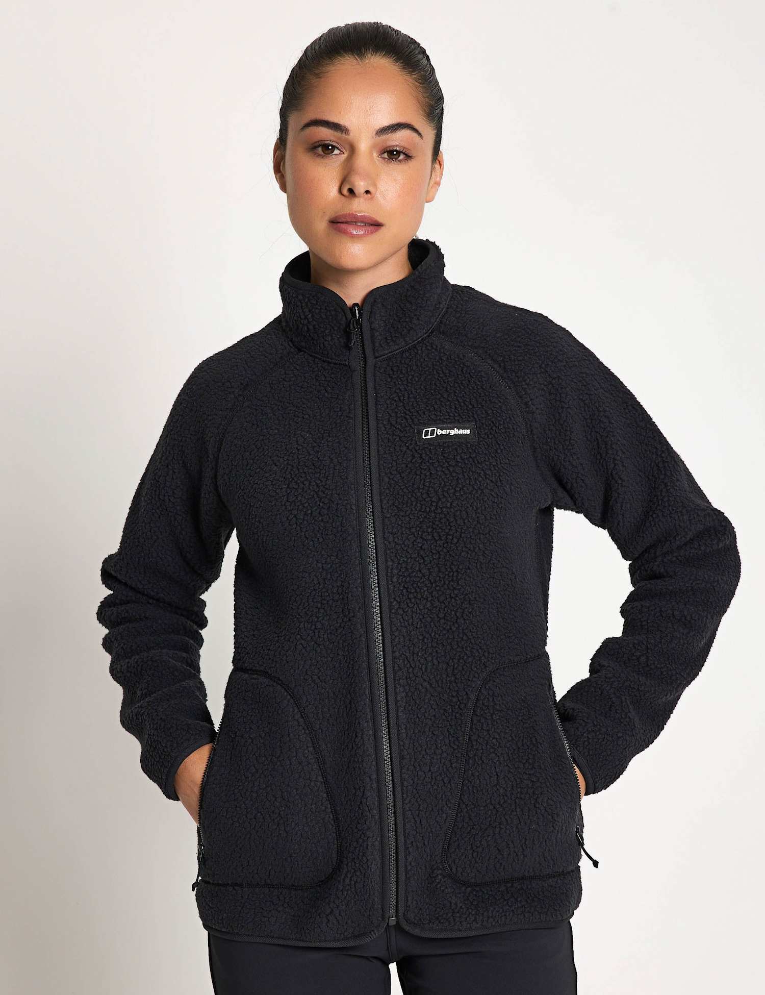 Berghaus Hanby Interactive Fleece Zip Up Jacket Black