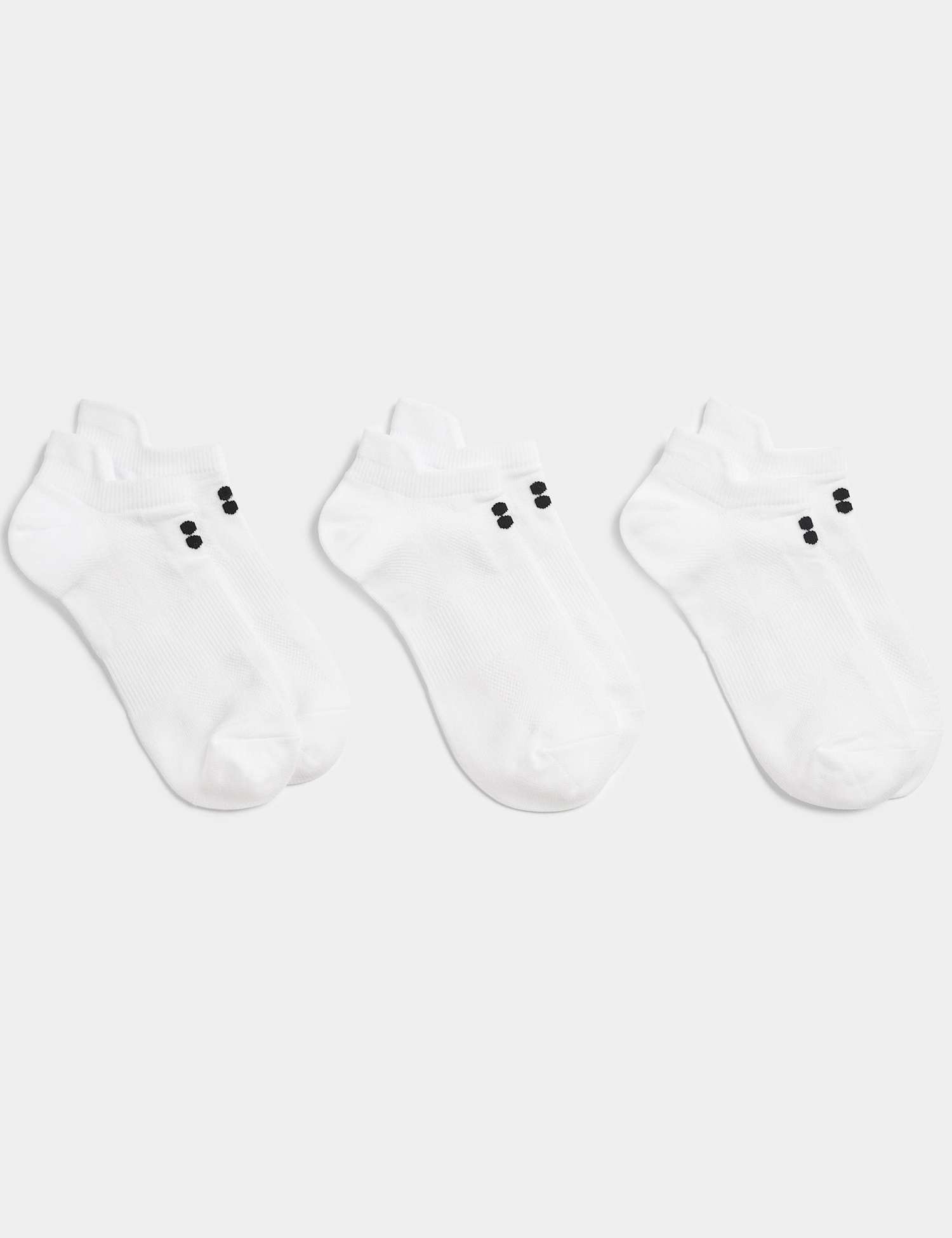 Sweaty Betty 3 Pack Lightweight Trainer Socks White