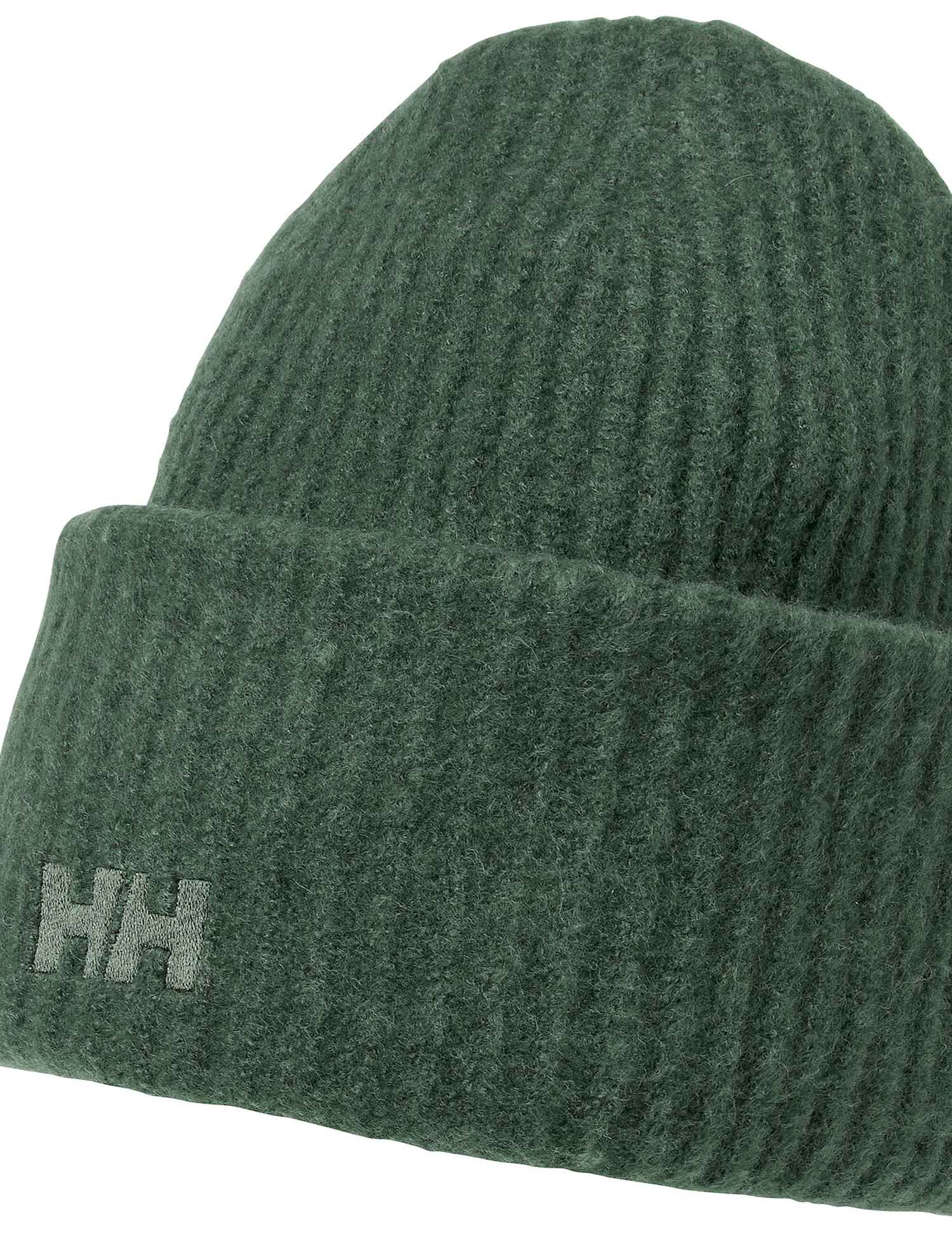 Helly Hansen Soft Ribbed Embroidered Logo Beanie Green