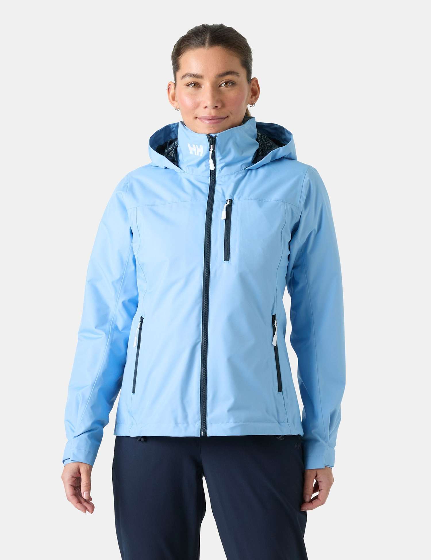 Helly Hansen Crew Hooded Waterproof Sailing Jacket Blue