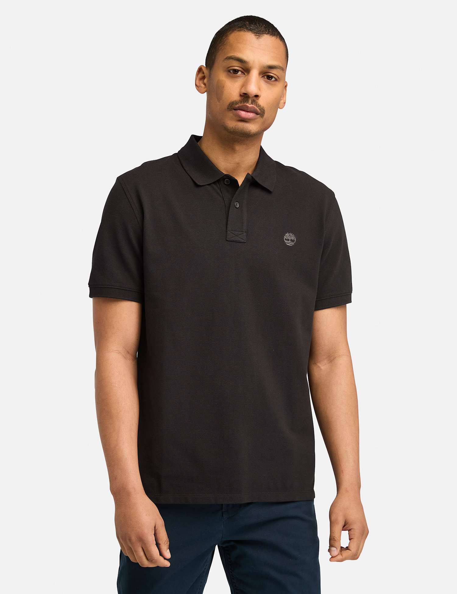 Timberland Pure Cotton Pique Polo Shirt Black