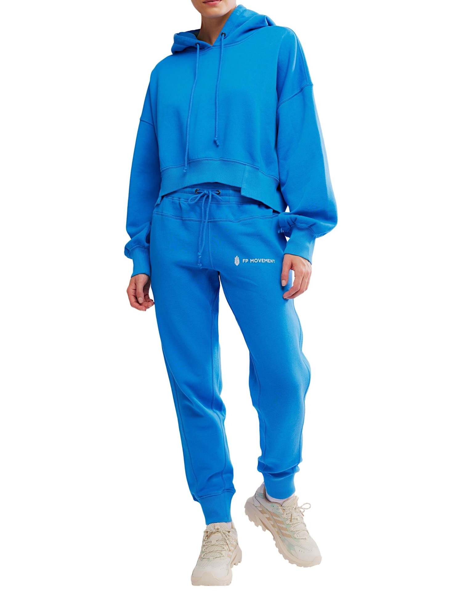 FP Movement Undefeated Long Sleeve Hooded Jumpsuit Cobalt