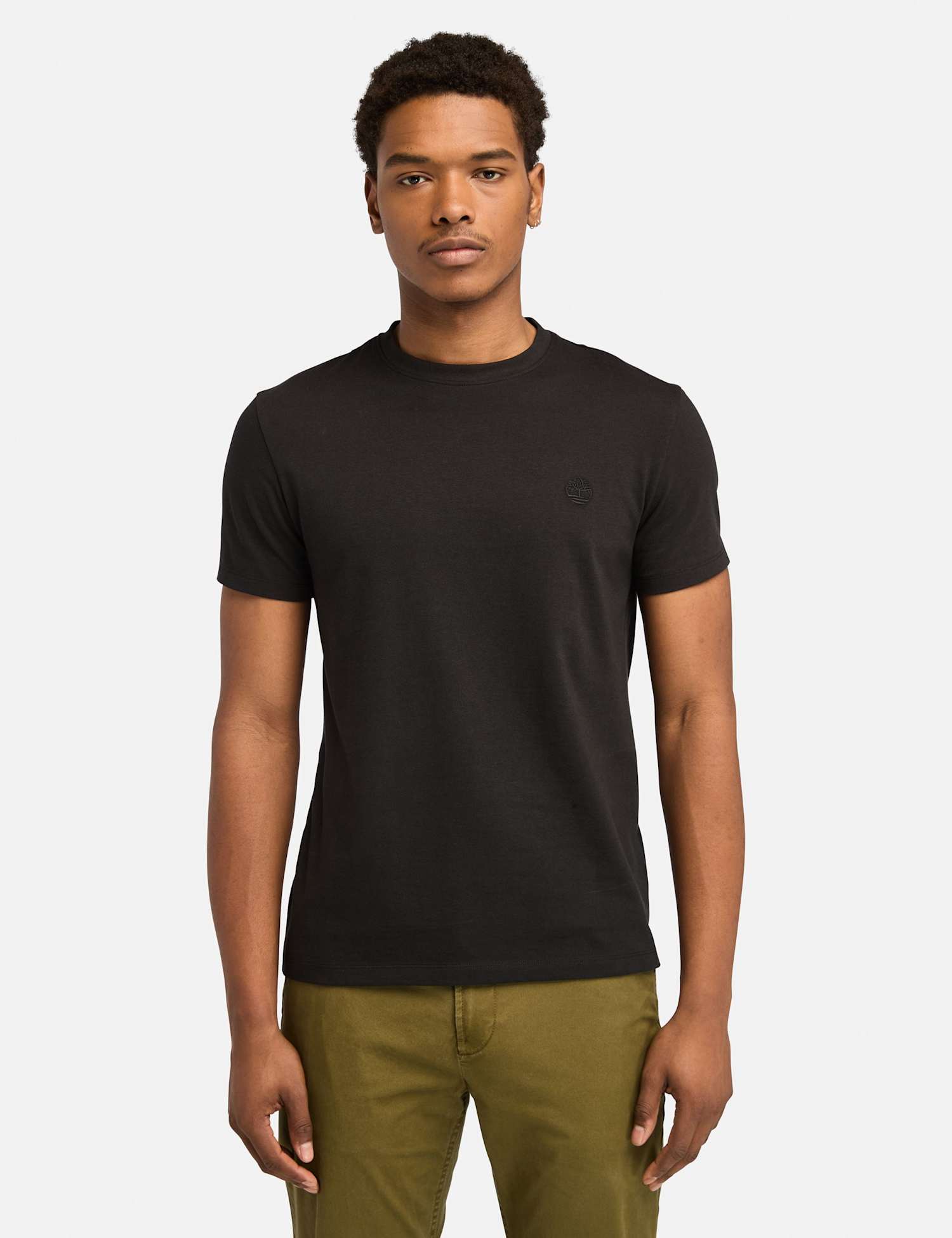 Timberland Pure Cotton Crew Neck T-Shirt Black