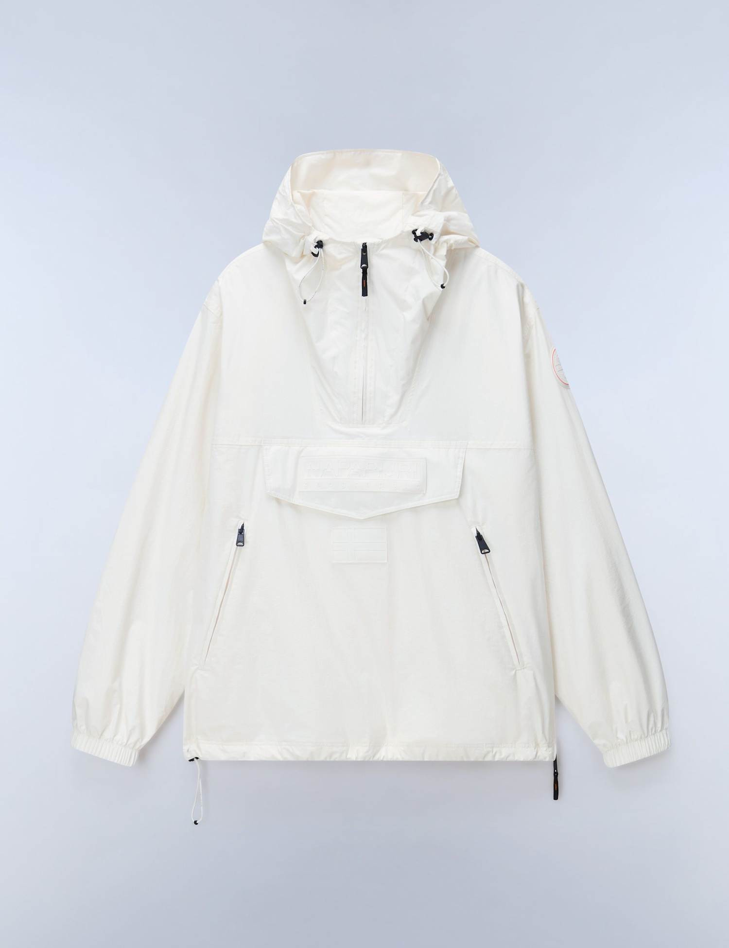Napapijri Rainforest Next Hooded Windbreaker Jacket Soft White