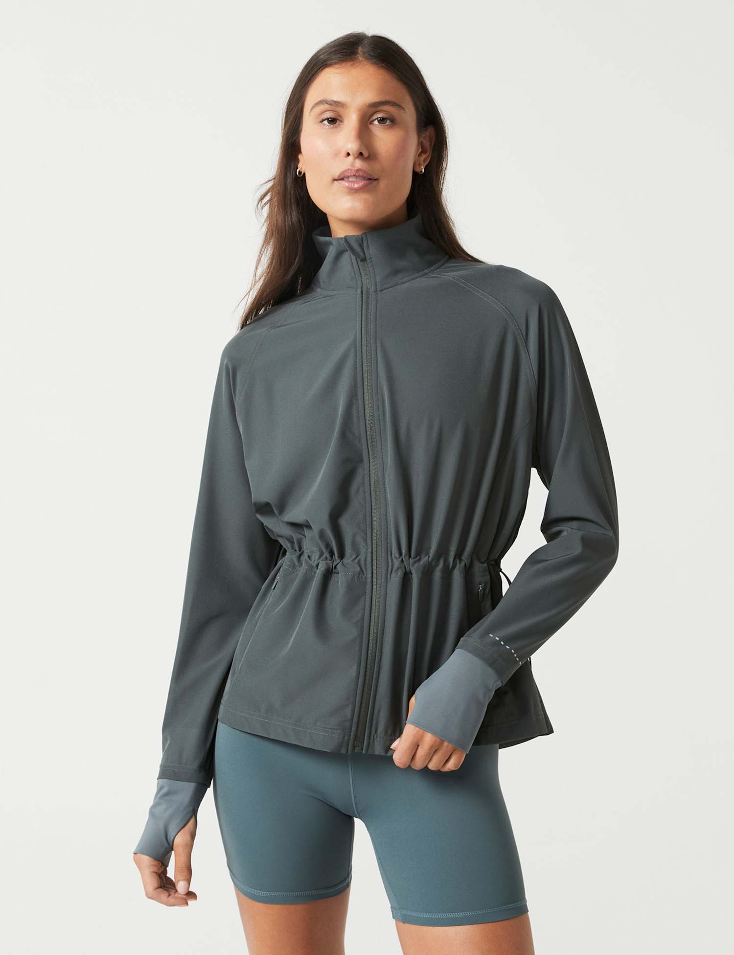 Lilybod Helena Fitted Long Sleeve Running Jacket Medium Green