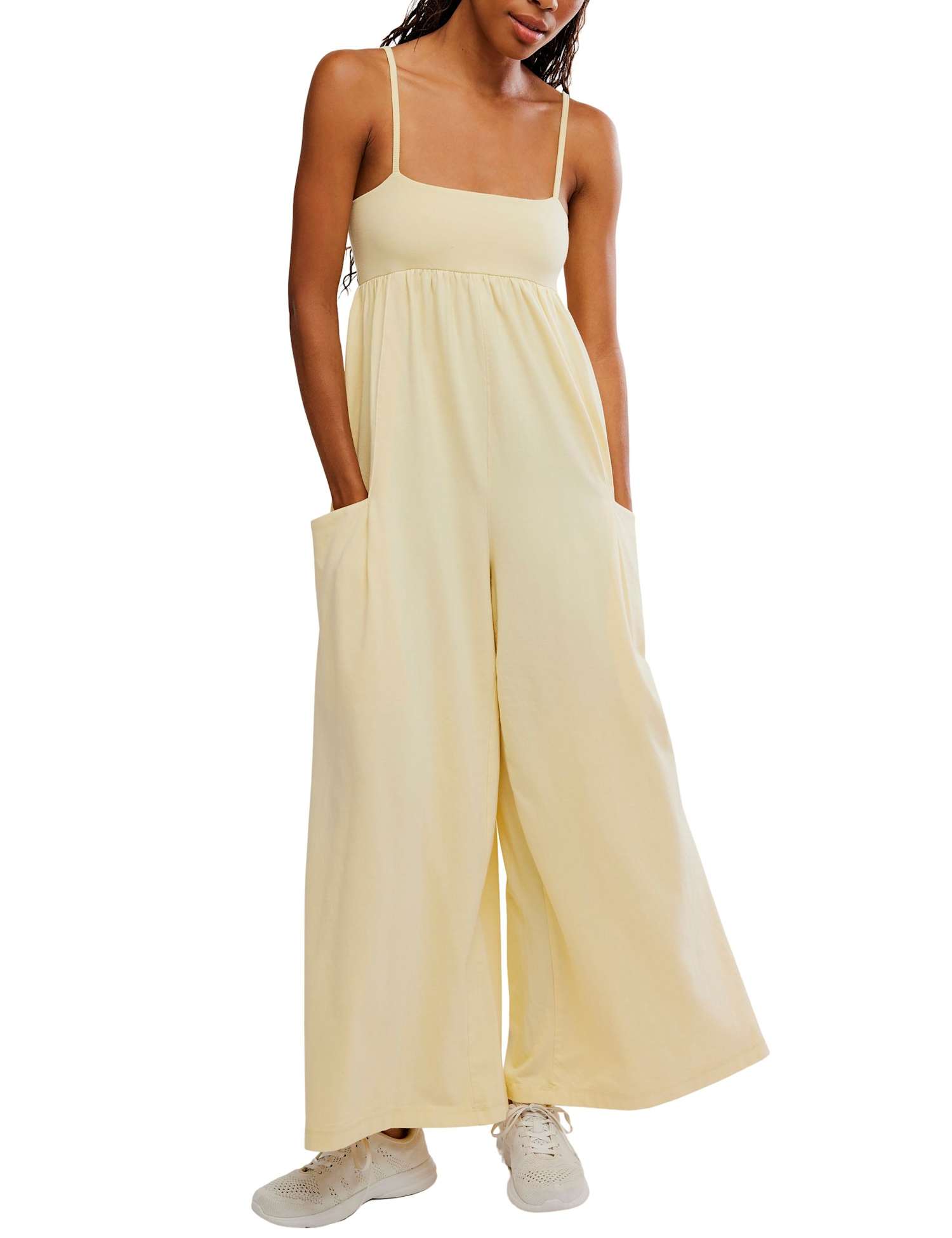 FP Movement Hot Shot Cotton Rich Jumpsuit Lemon