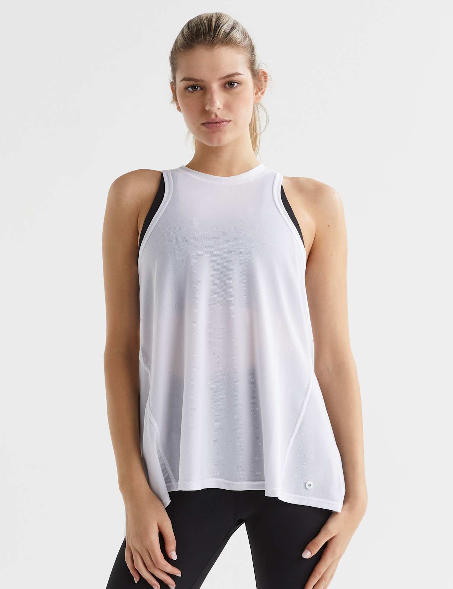 Lilybod Kendall Graphic Stripe Tank Top White