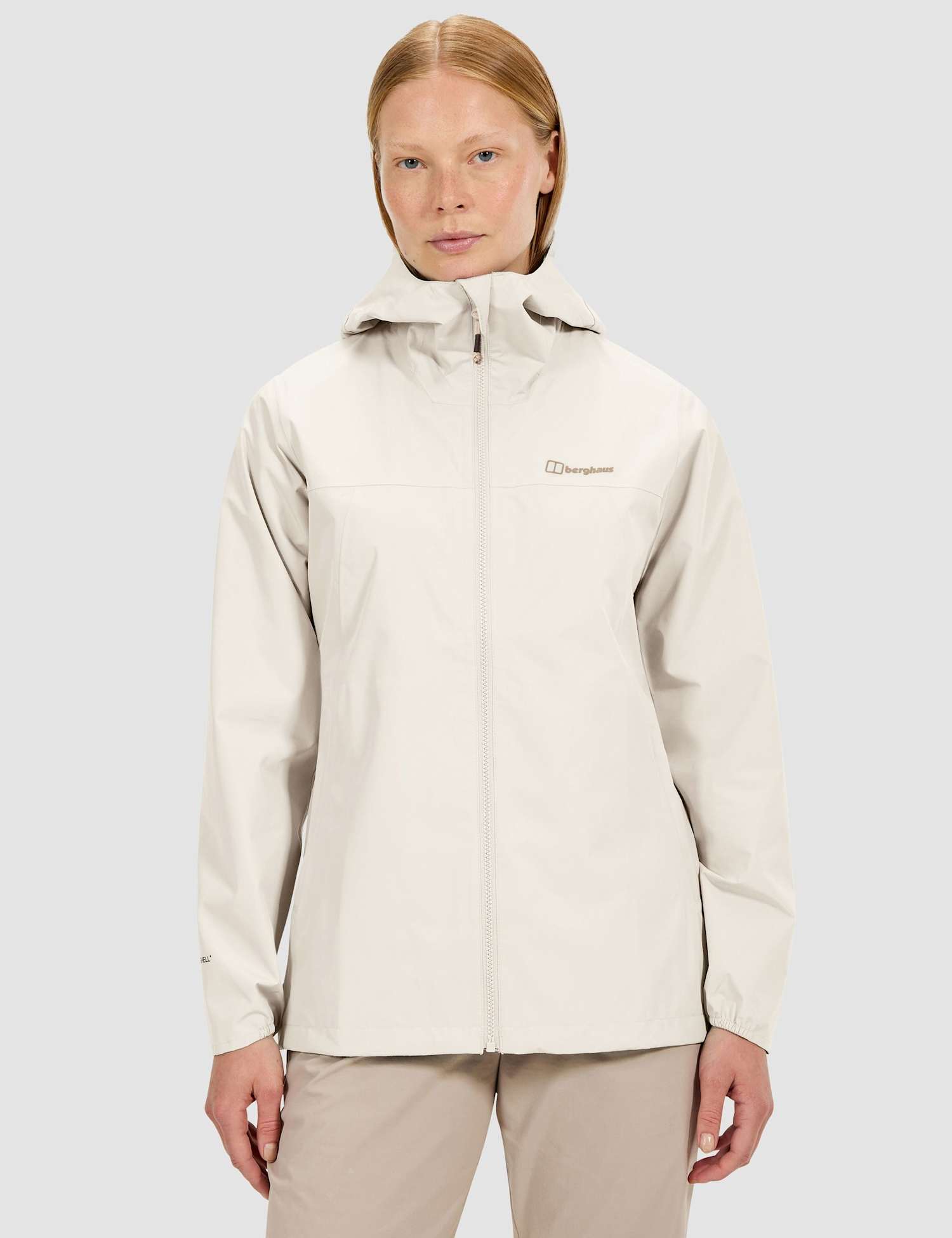 Berghaus Deluge Pro 3.0 Waterproof Hooded Raincoat Stone