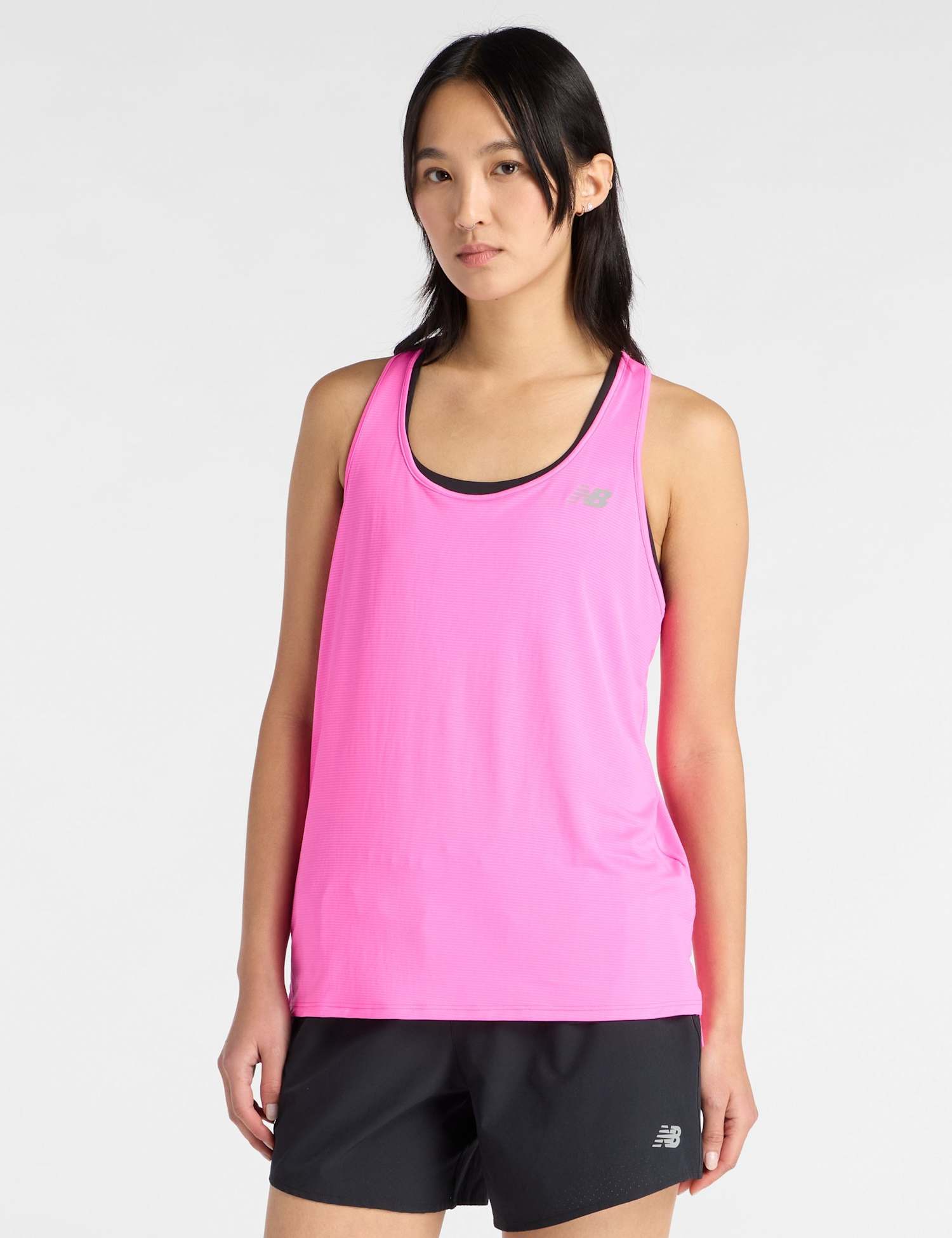 New Balance Scoop Neck Racer Back Sports Vest Top Hot Pink