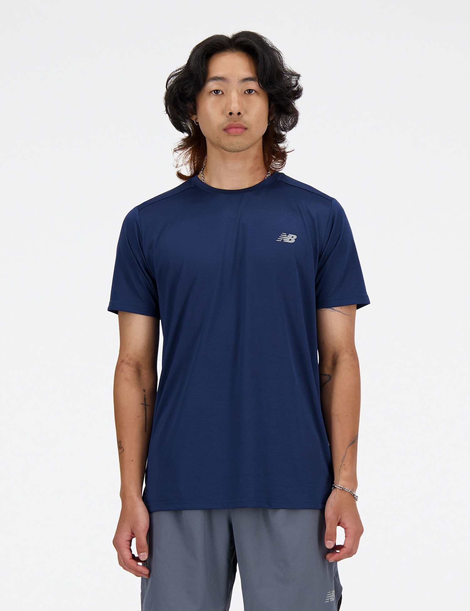 New Balance Sport Essential Crew Neck T-Shirt Navy