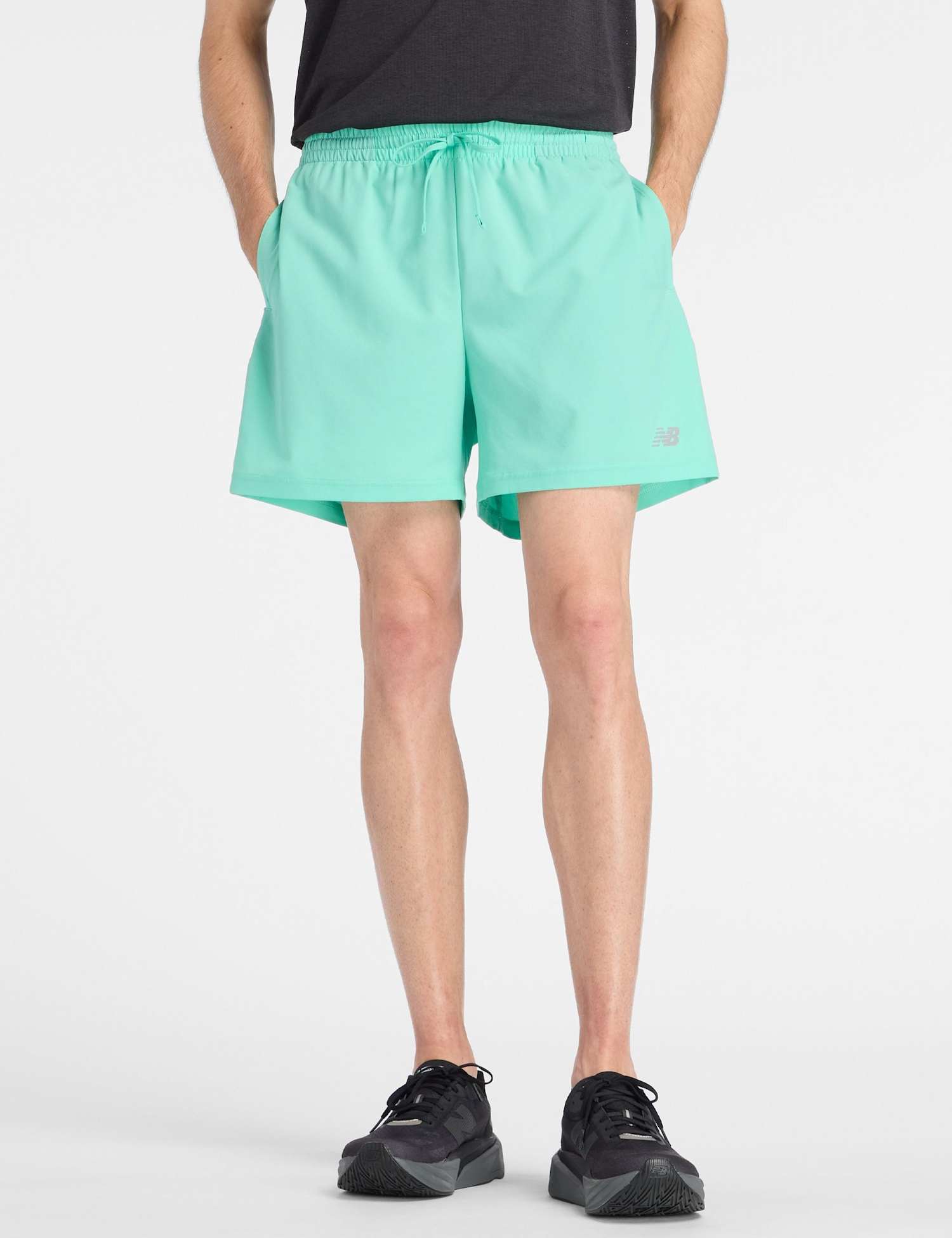 New Balance Stretch Woven Quick Dry Sport Shorts Teal Green