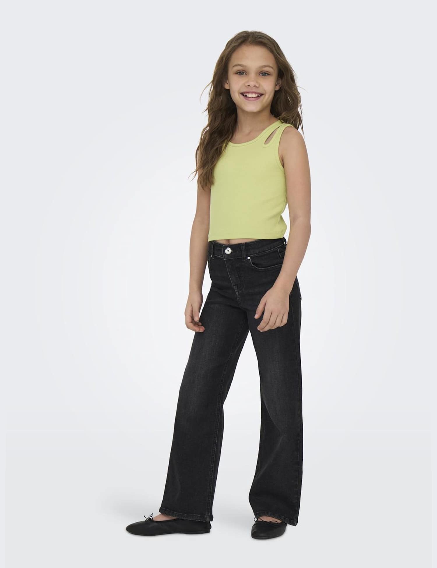 Kids Only Cotton Rich Cropped Tank Top (7-14 Yrs) Light Green
