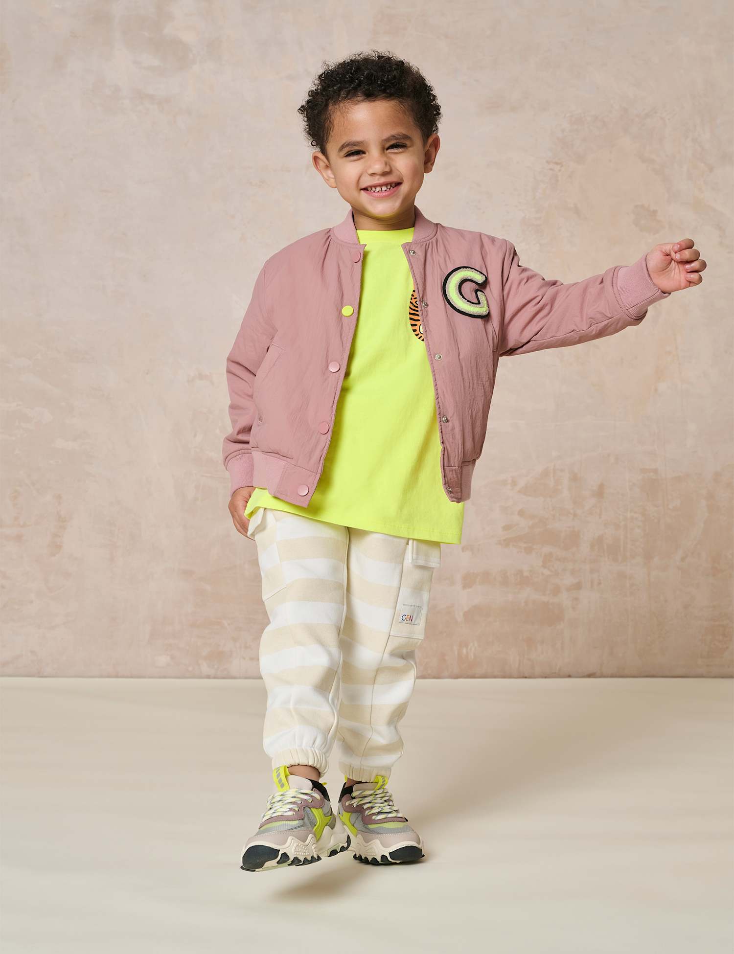 GEN G Slogan Bomber (2-8 Yrs) Pink