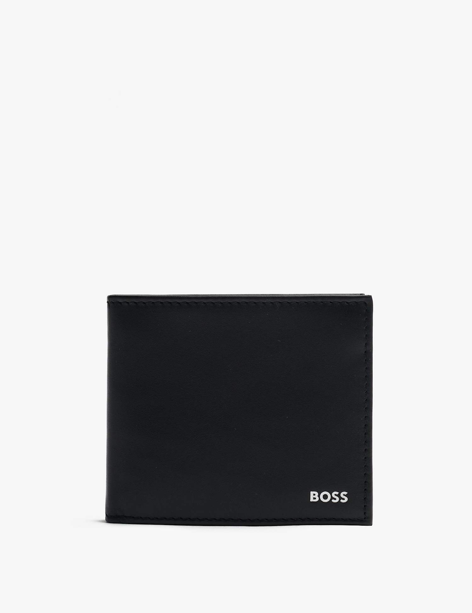 Boss Leather Bi-Fold Wallet Black