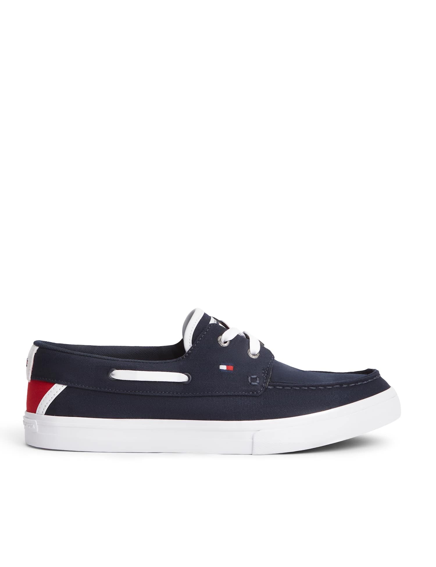 Tommy Hilfiger Canvas Boat Shoes Dark Navy Mix