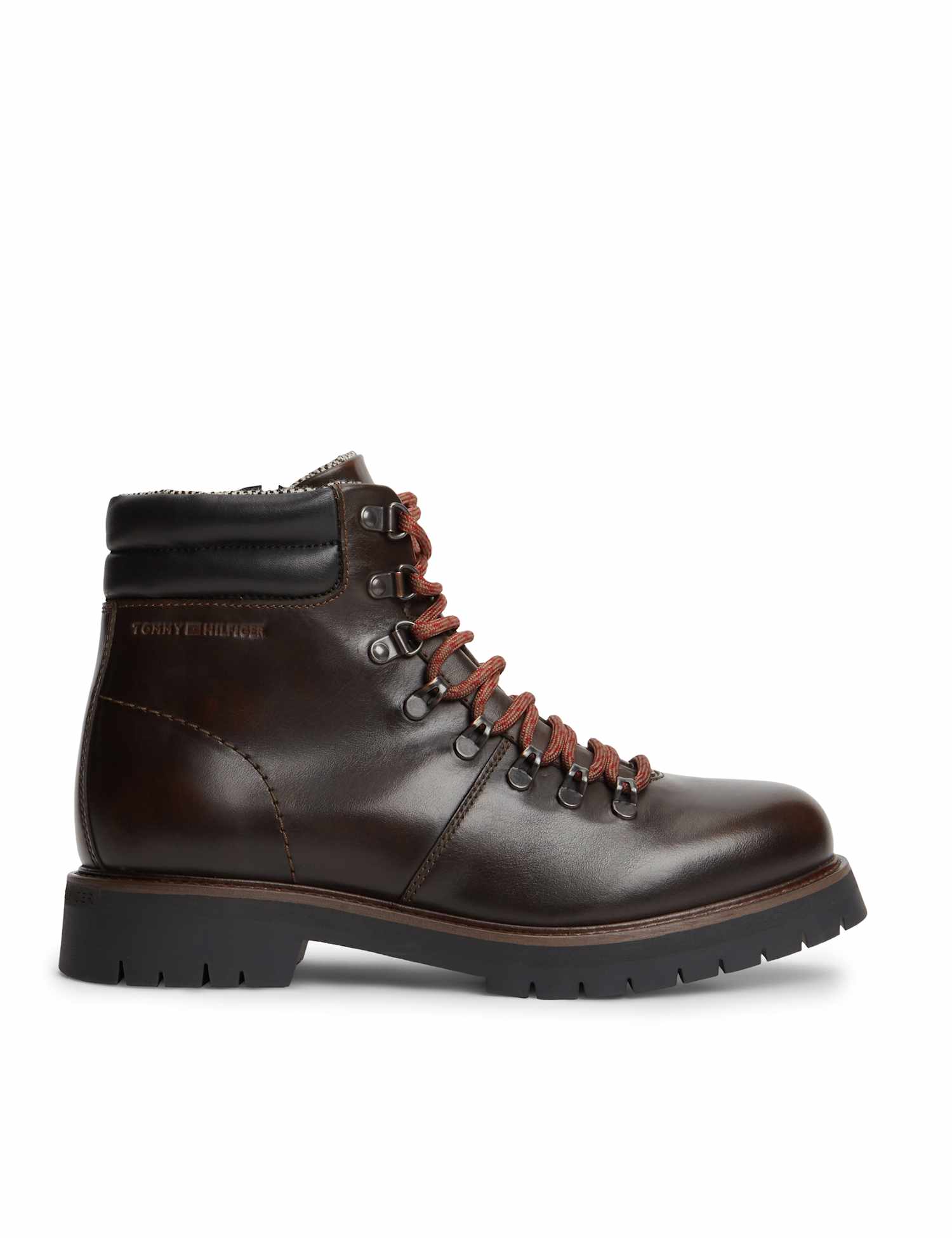 Tommy Hilfiger Elevated Outdoor Leather Casual Boots Dark Brown