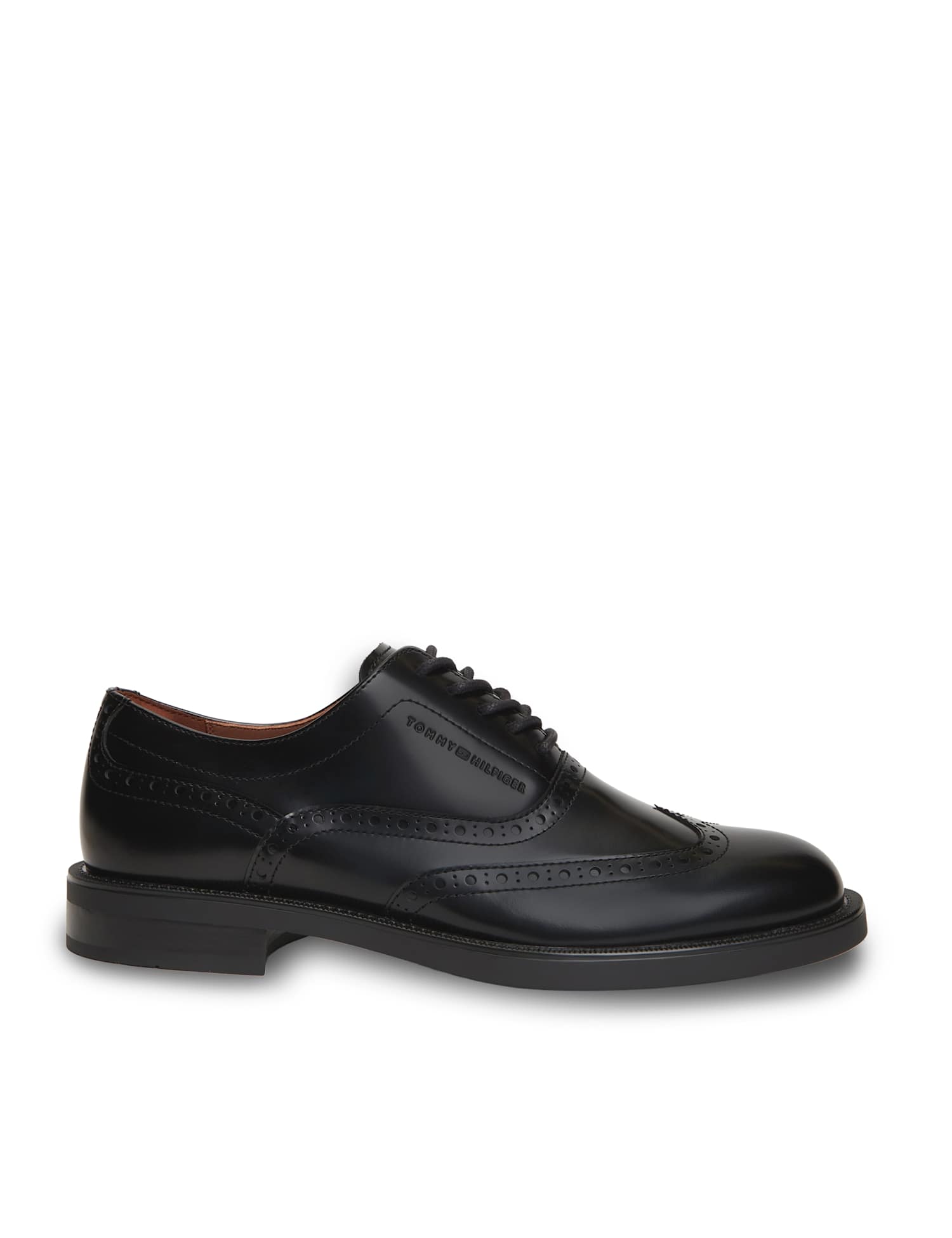 Tommy Hilfiger Abrasivato Leather Brogues Black