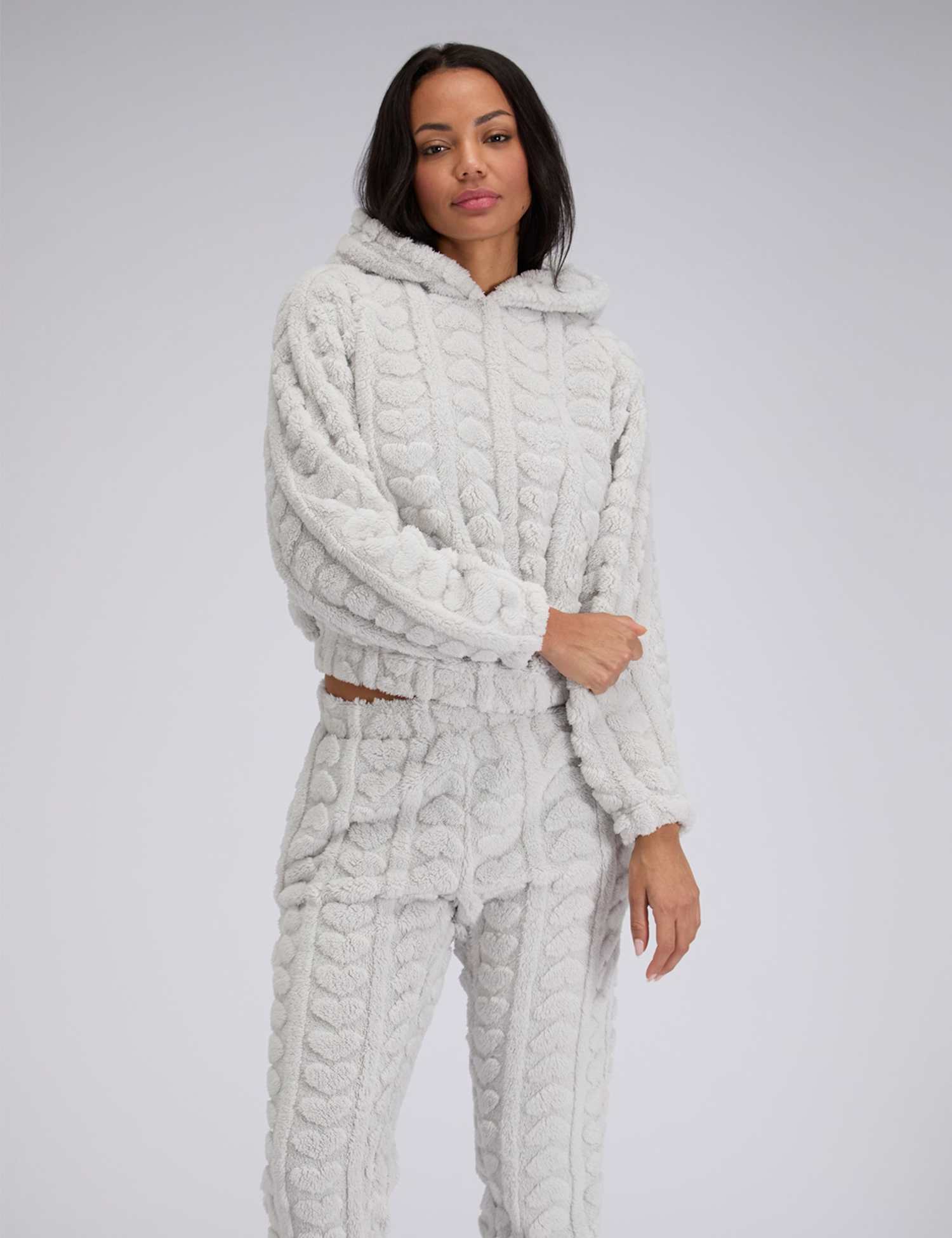 Boux Avenue Supersoft Heart Lounge Set Grey