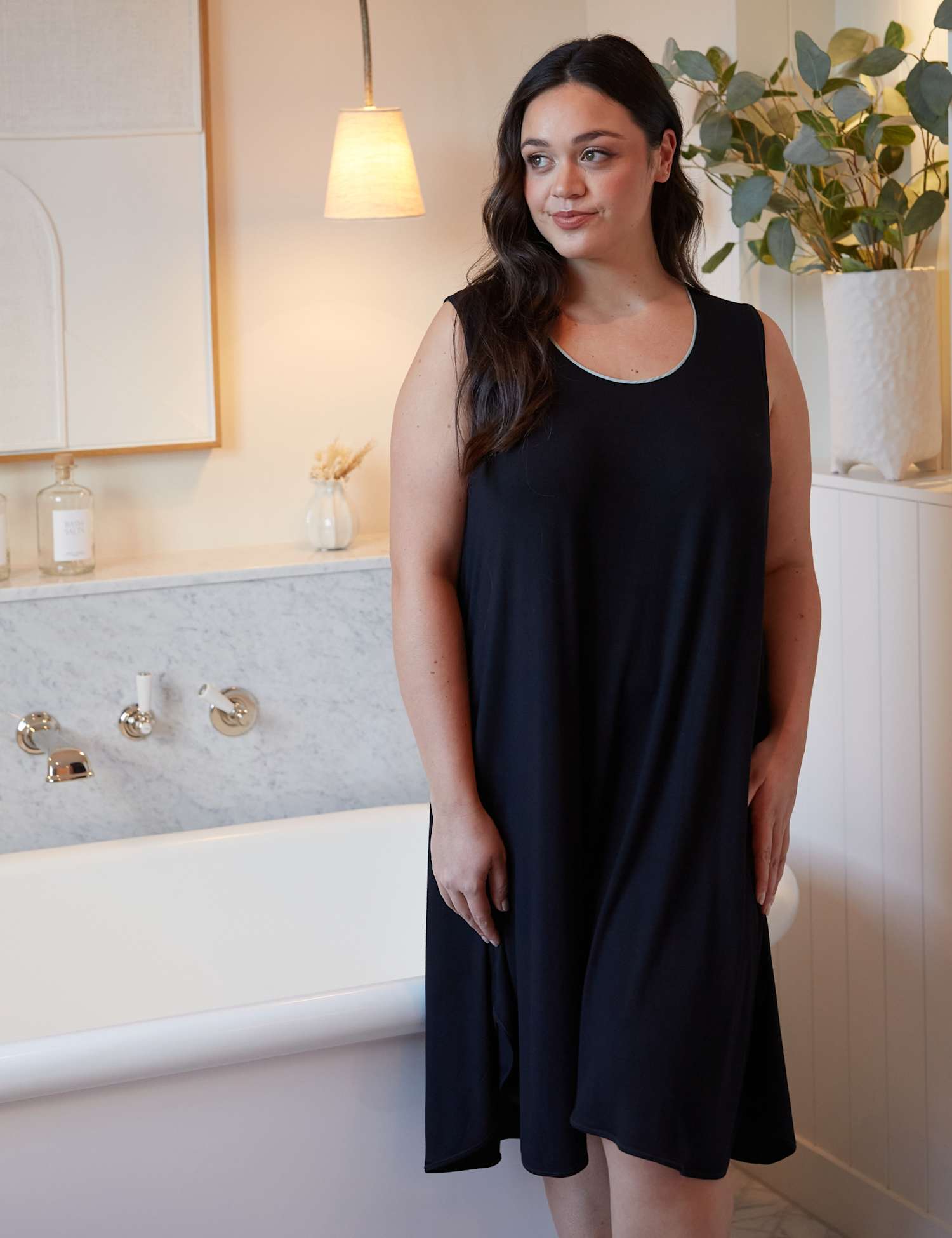 Cyberjammies Modal Rich Nightdress Black