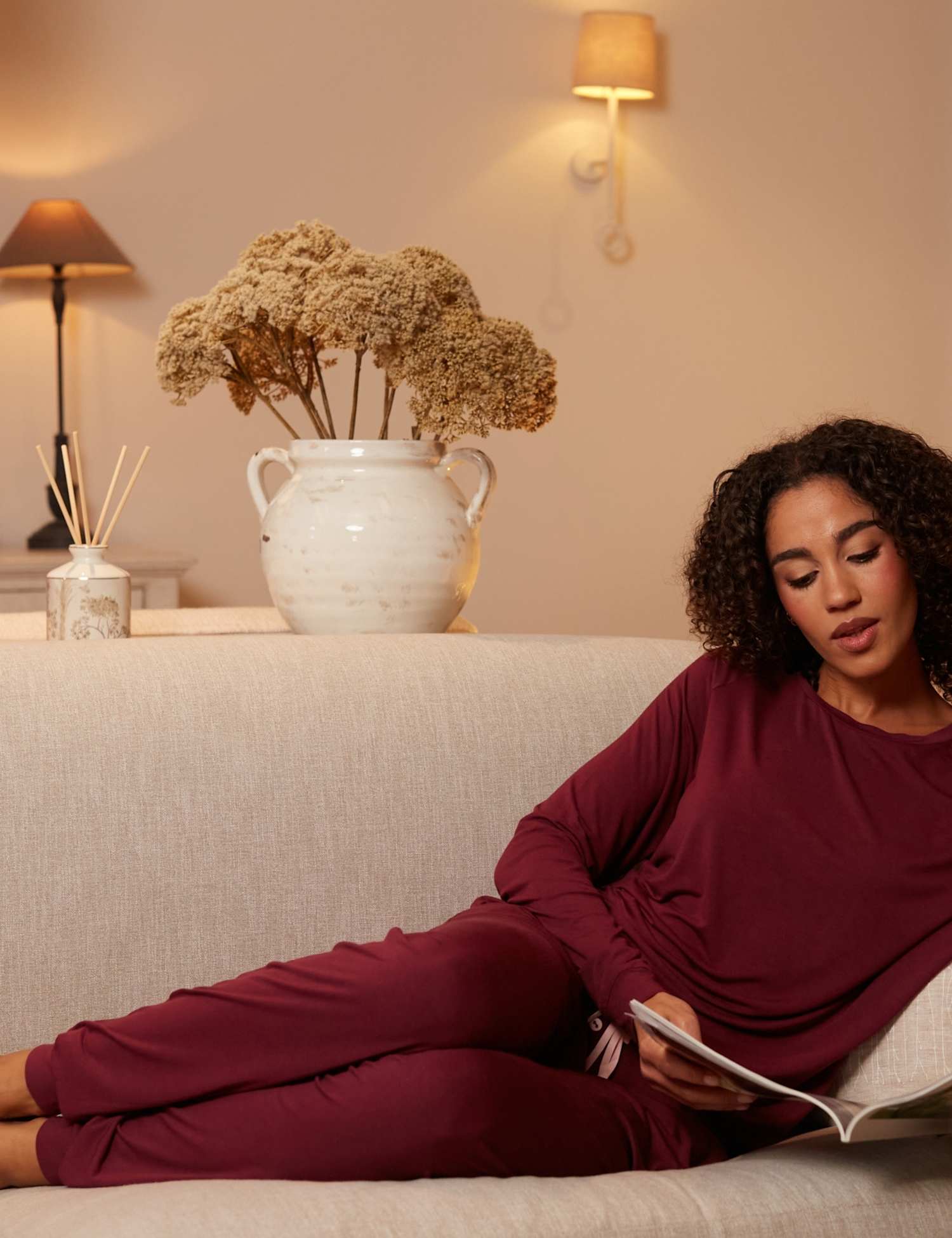 Cyberjammies Jersey Pyjama Bottoms Berry