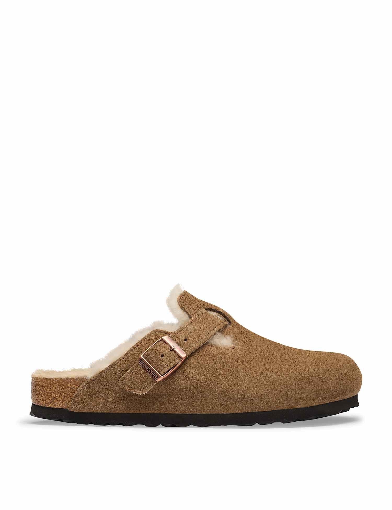 Birkenstock Boston Shearling Lined Clog Mule Slippers Brown