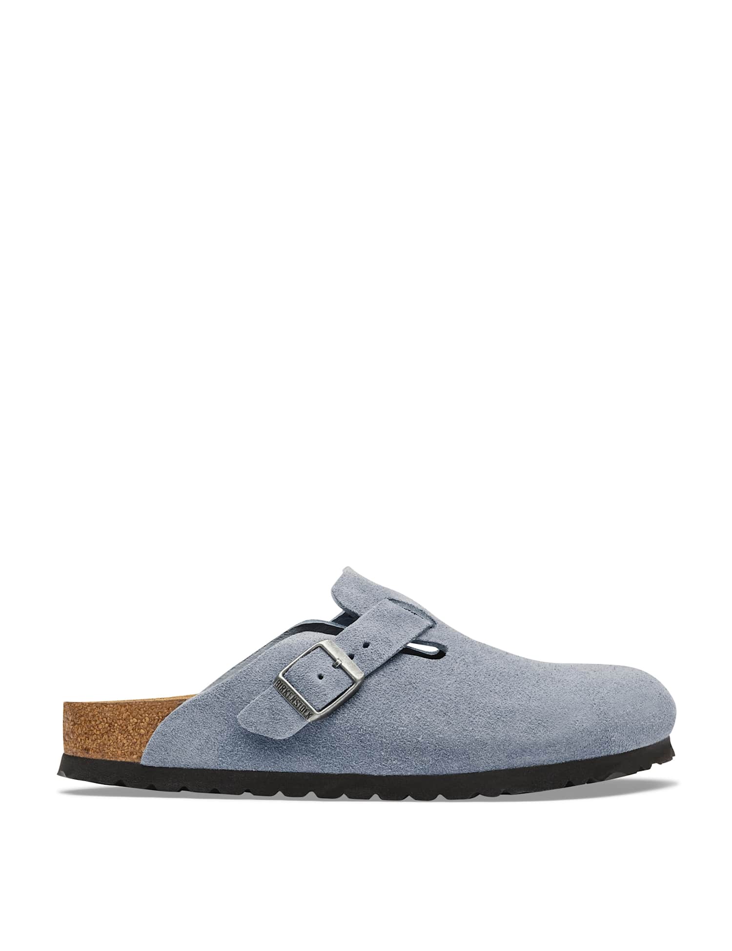 Birkenstock Boston Suede Footbed Clog Mules Blue