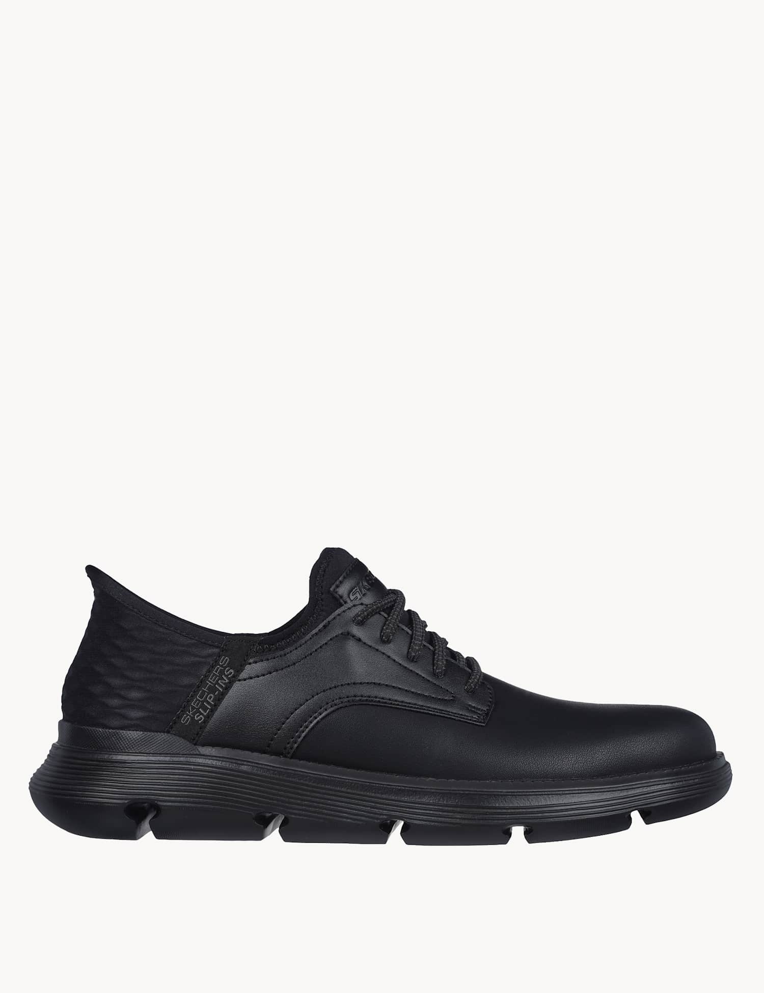 Skechers Garza Gervin Leather Slip-ins Trainers Black