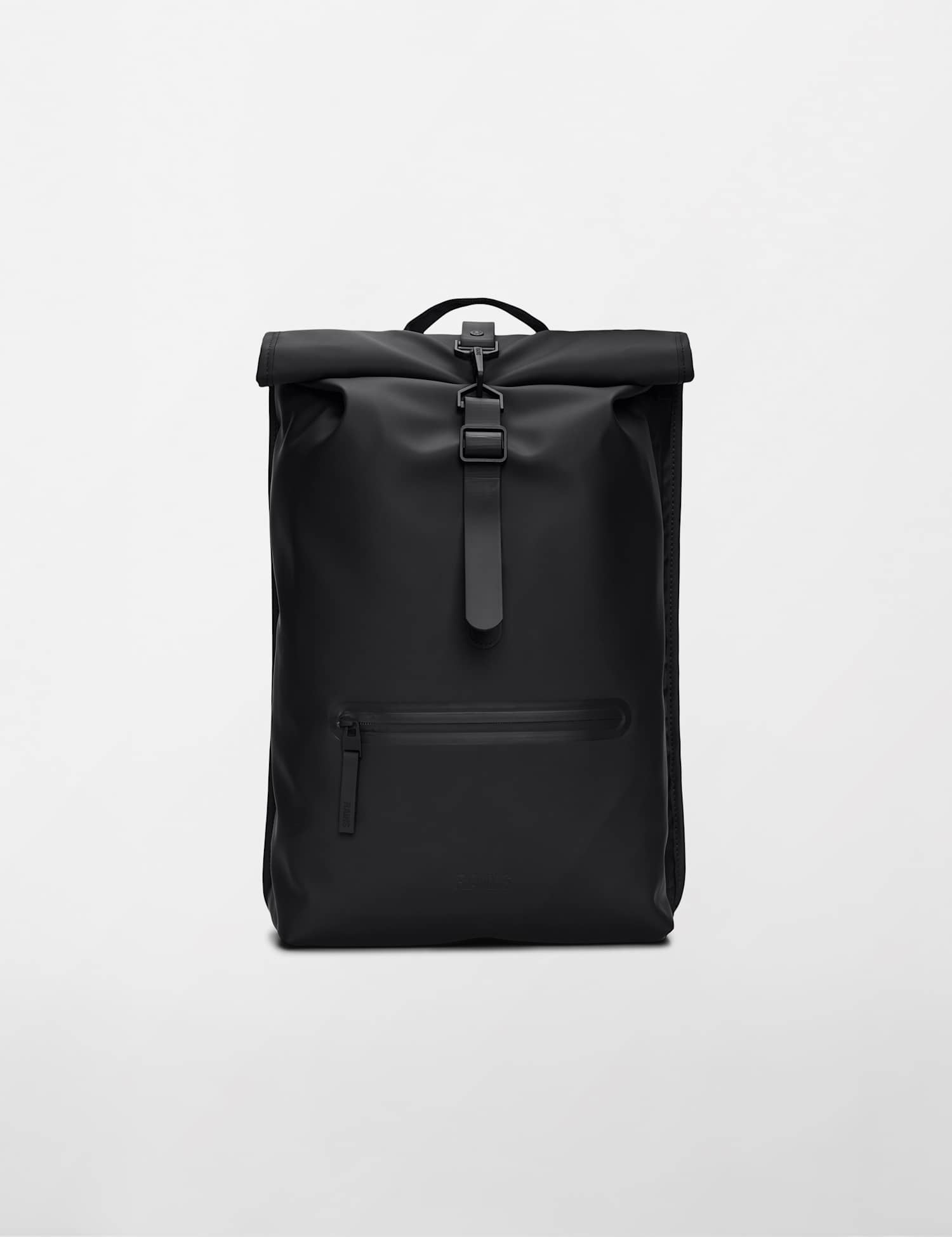 RAINS Rolltop Waterproof Backpack Black