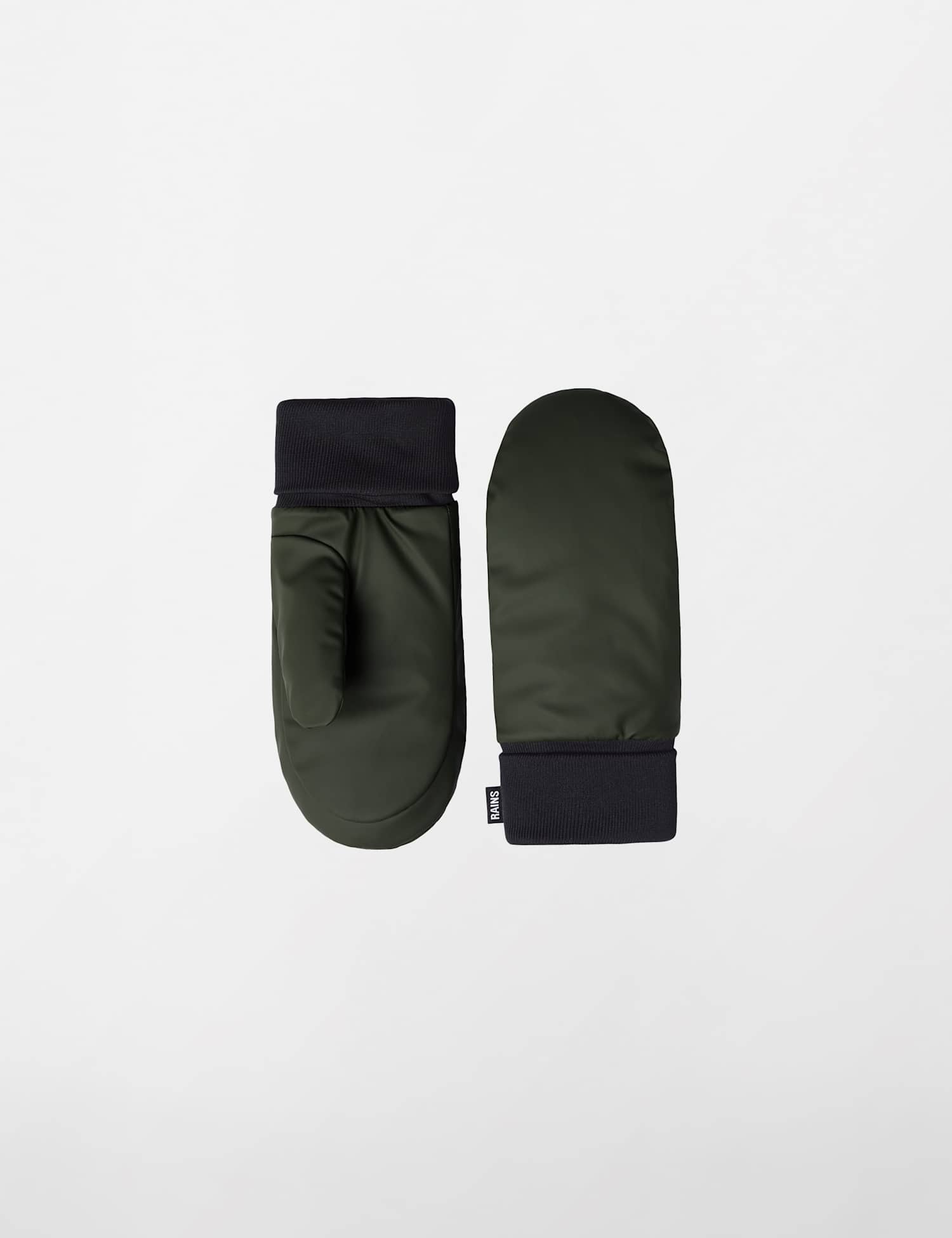 RAINS Alta Puffer Waterproof Mittens Dark Green