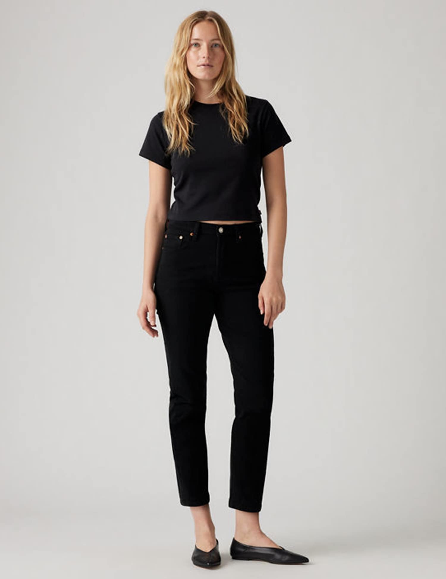 Levi's 501� Straight Leg Cropped Jeans Black