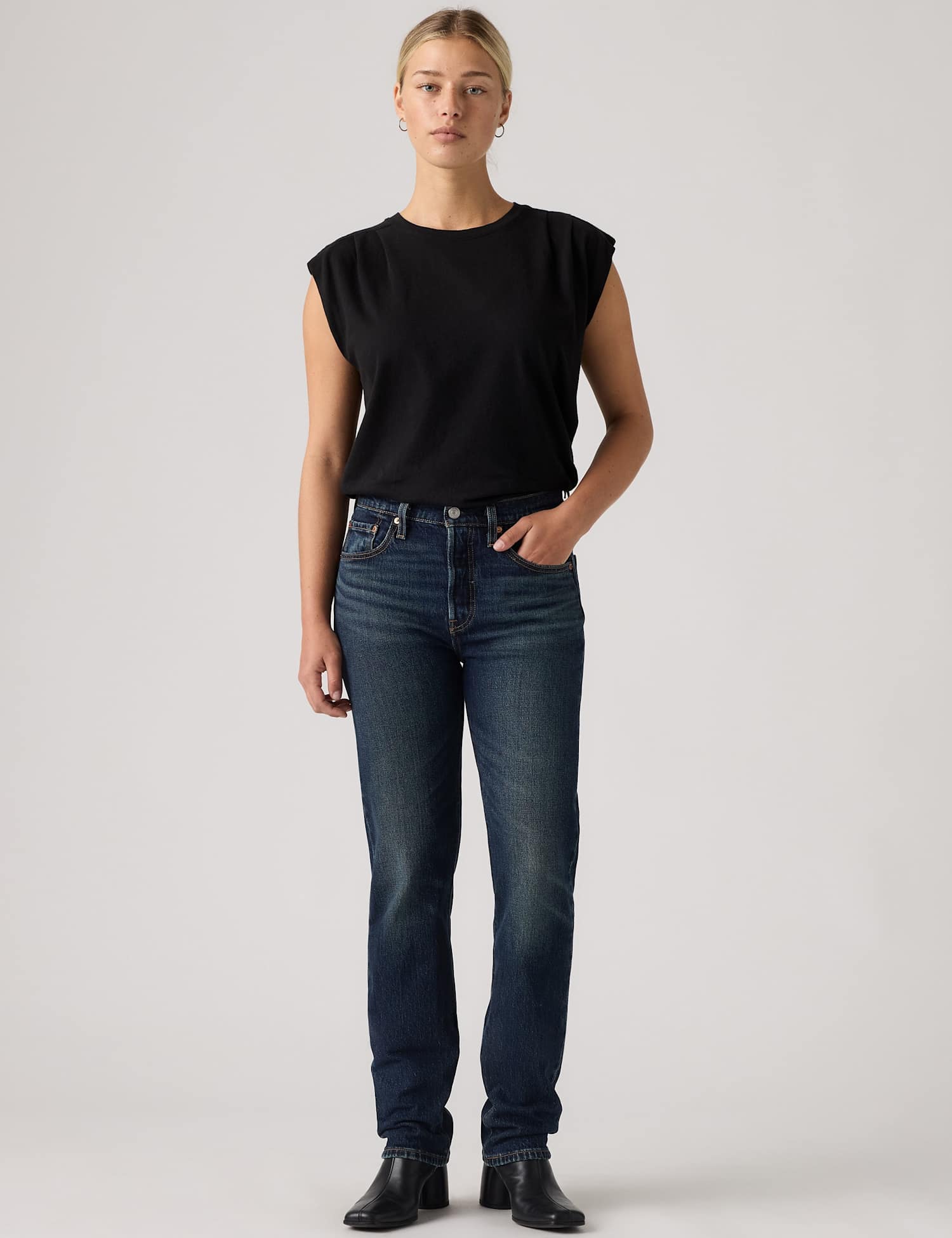 Levi's 501� Straight Leg Jeans for Women Dark Blue