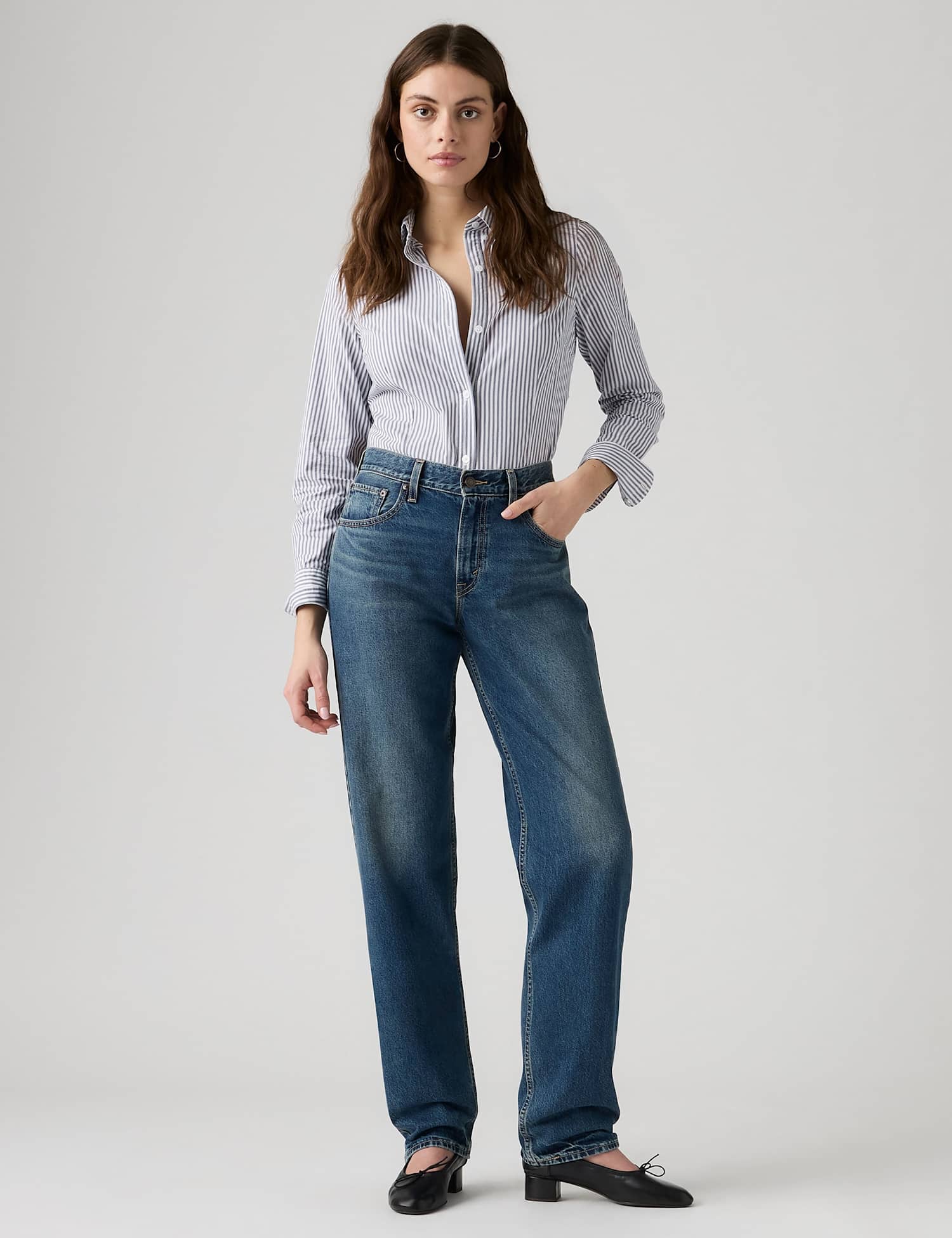 Levi's Loose Taper Ankle Grazer Jeans Mid Blue