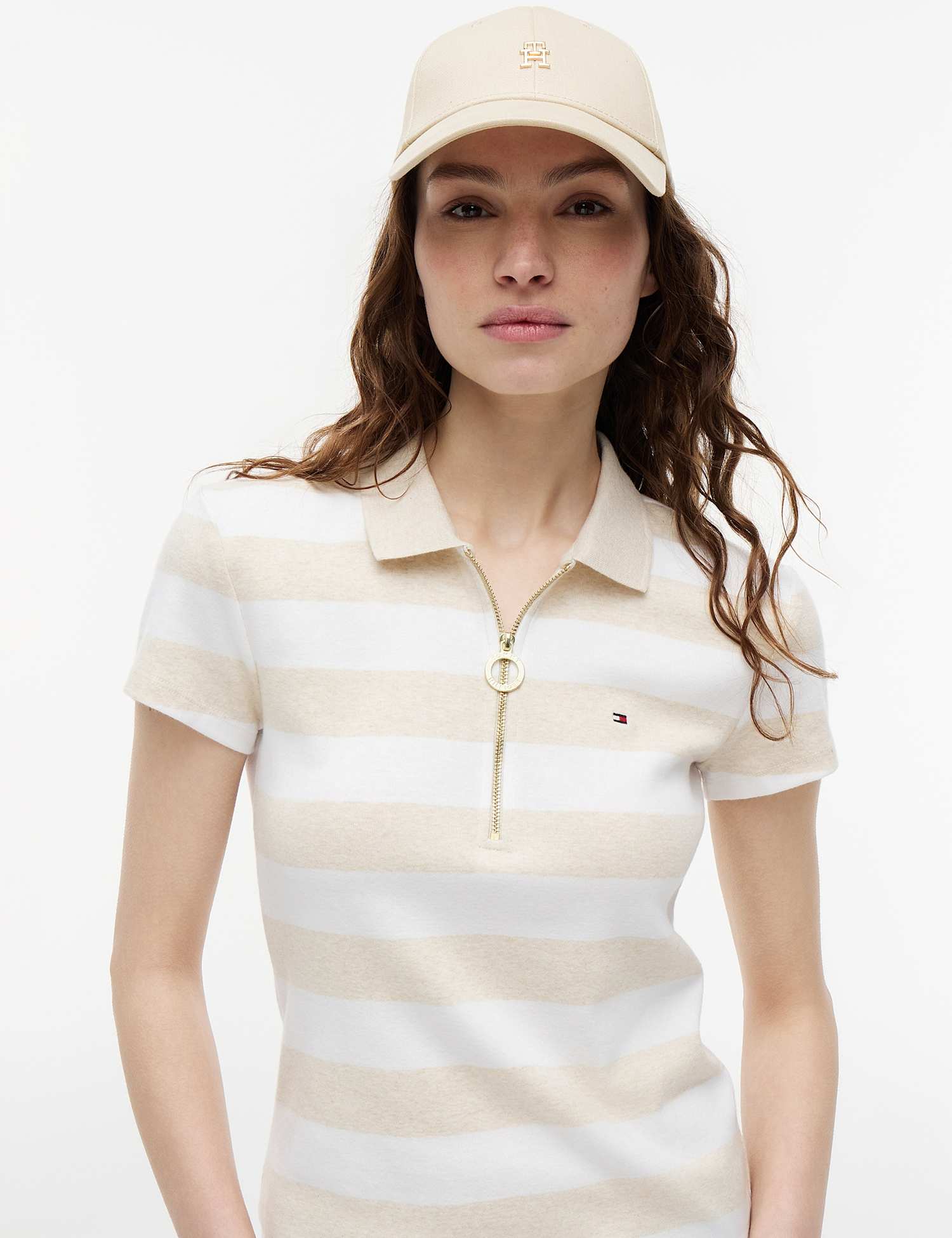 Tommy Hilfiger Elevated Chic Pure Cotton Baseball Cap Beige