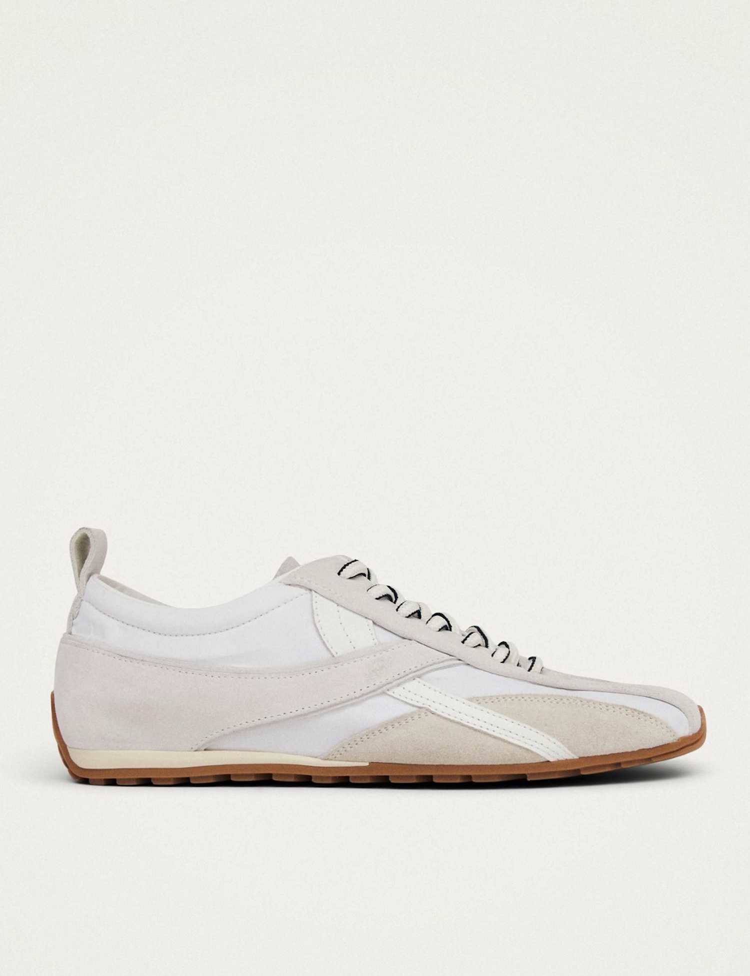 Alohas Suede Lace Up Trainers White