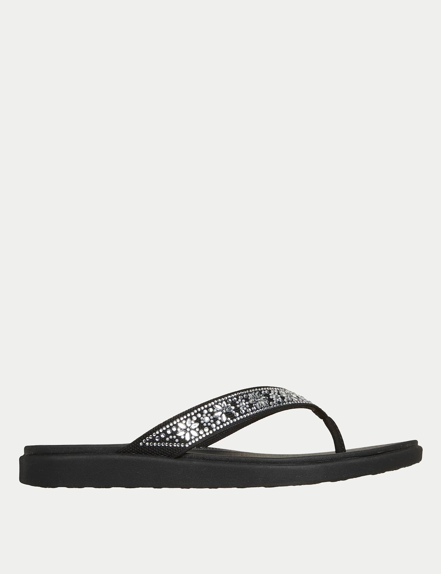 Skechers Meditation Luxe Flip Flops Black