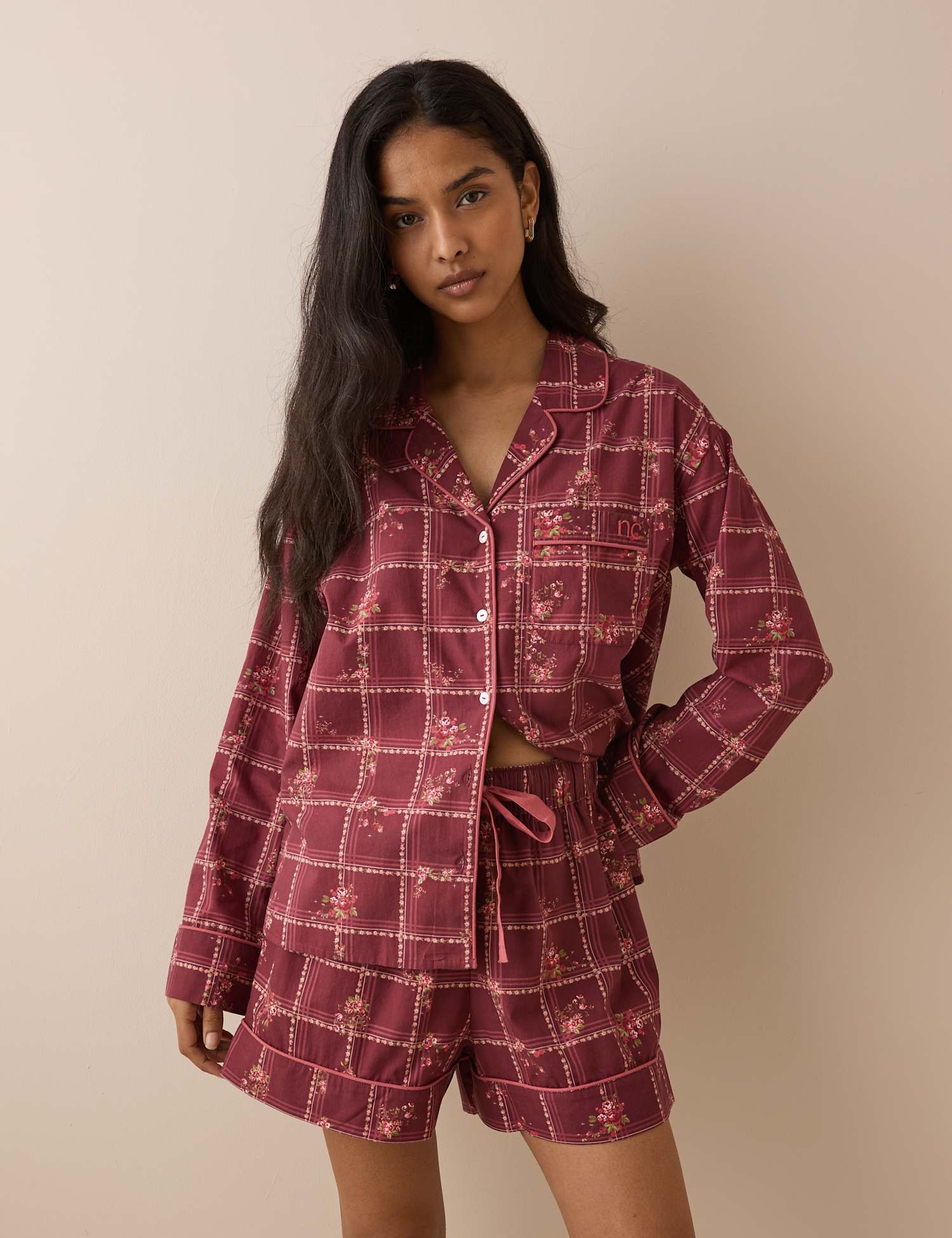 Nobody's Child Pure Cotton Printed Pyjama Shorts Set Red