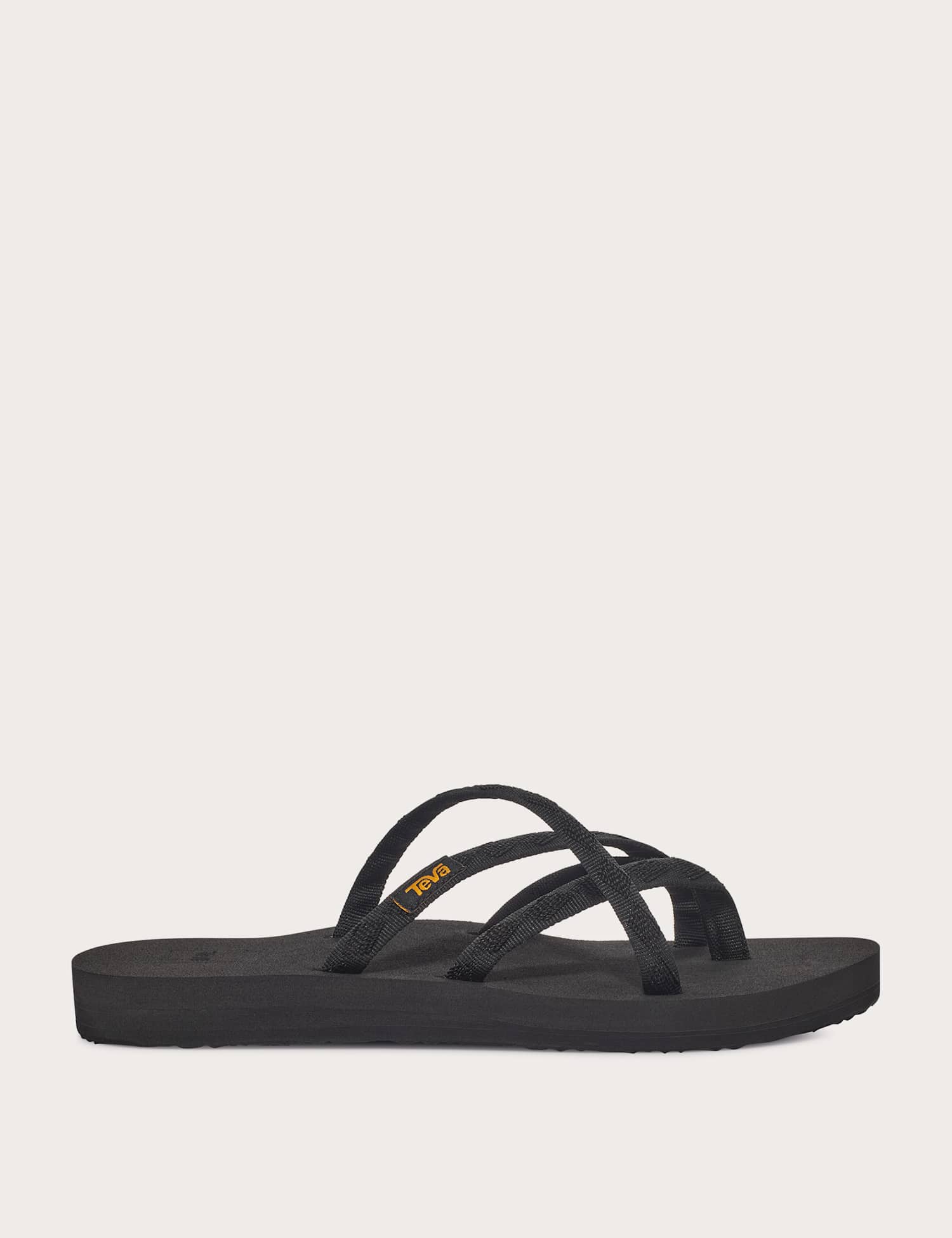 Teva Strappy Flat Flip Flops Black Mix