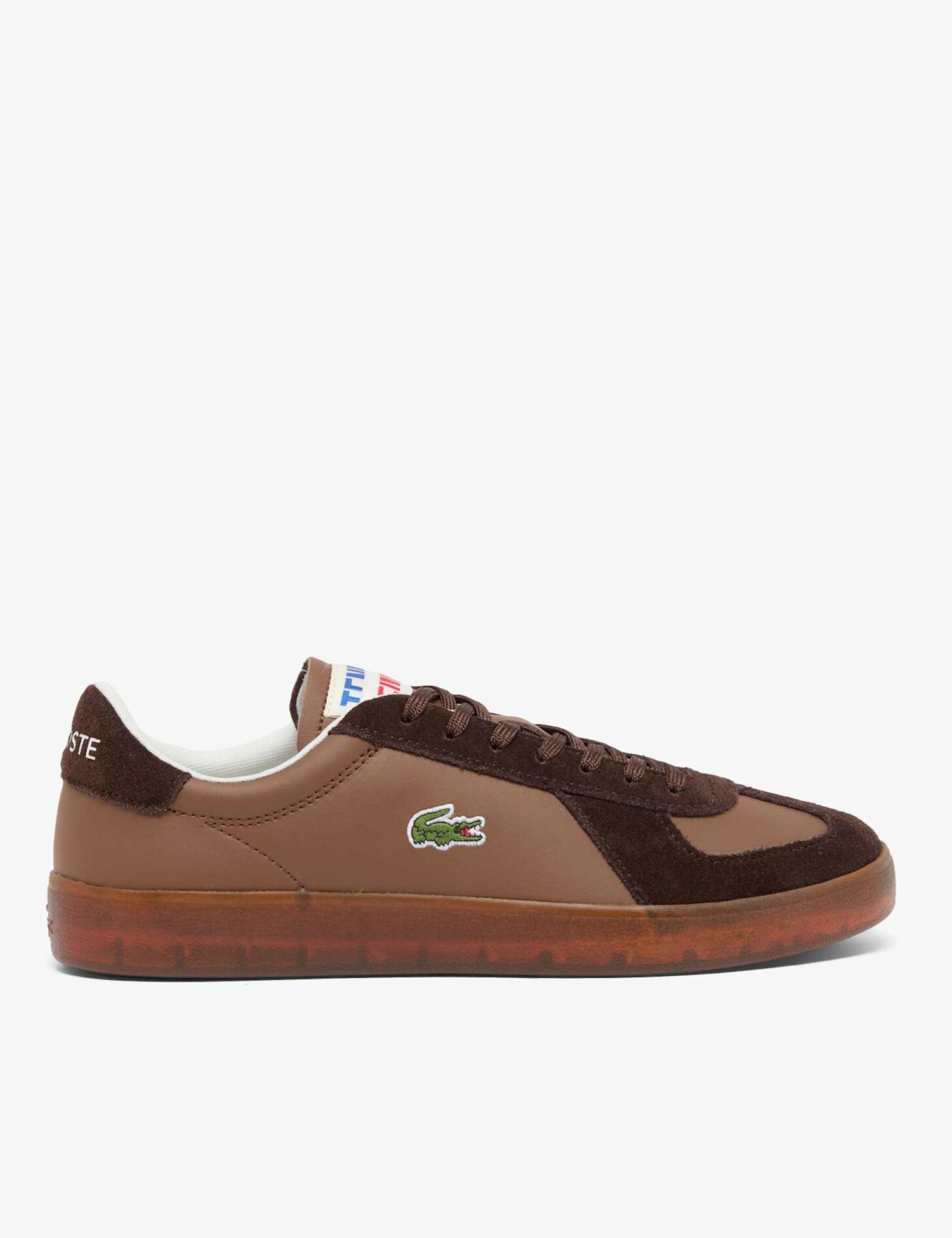 Lacoste Baseshot Pro Leather Lace-Up Trainers Black