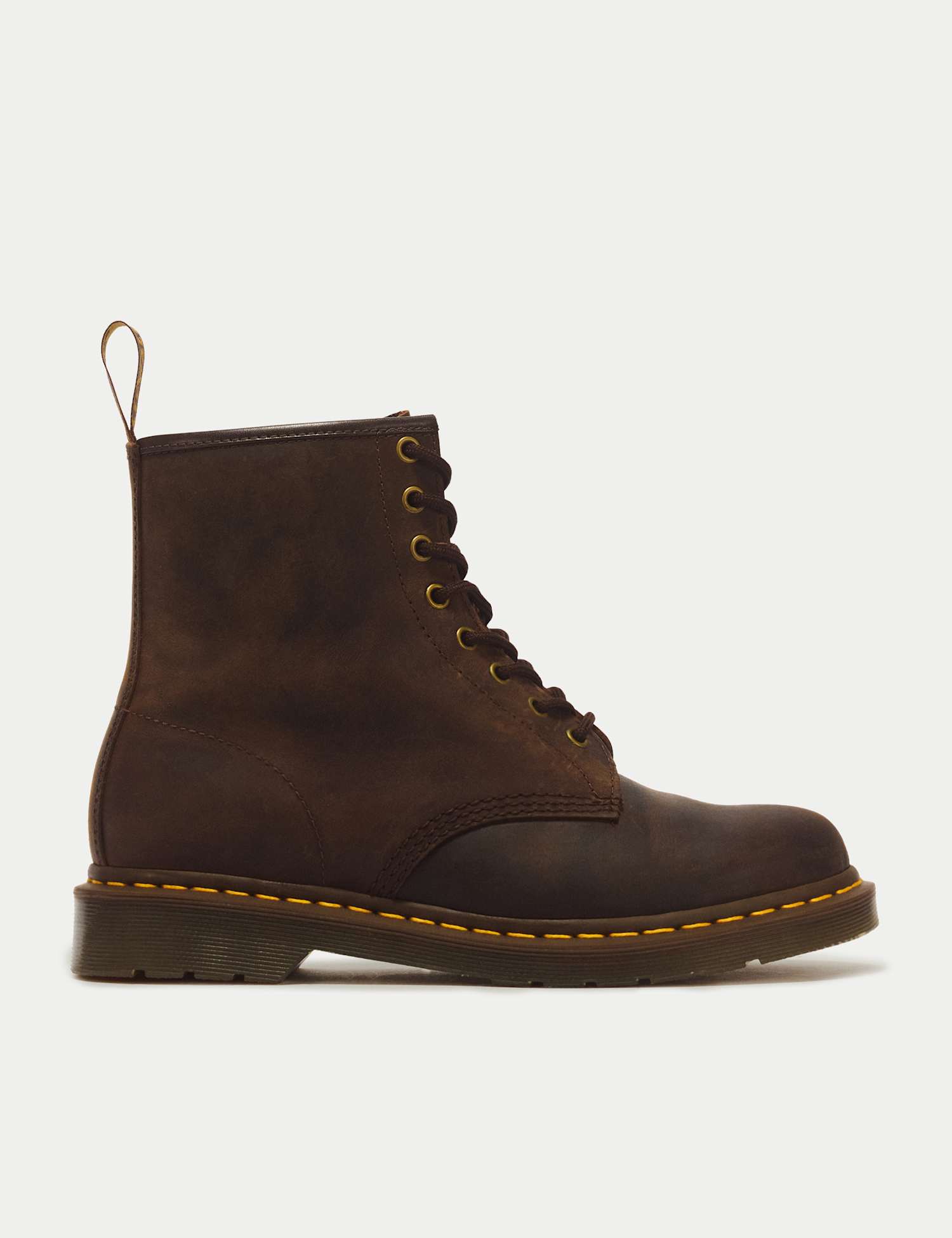 Dr Martens 1460 Crazy Horse Leather Ankle Boots Brown