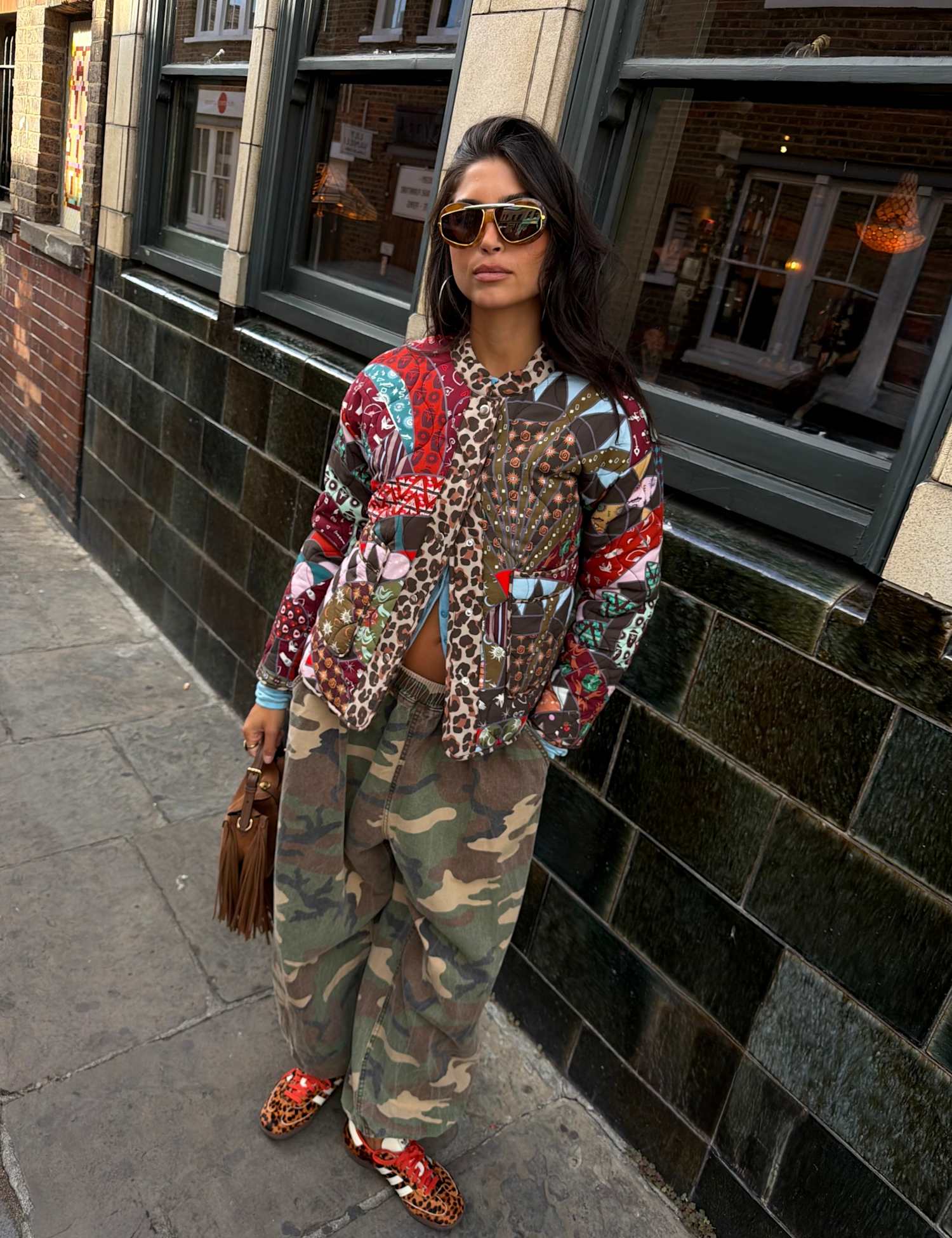 Never Fully Dressed Printed Quilted High Neck Unlined Jacket Multi