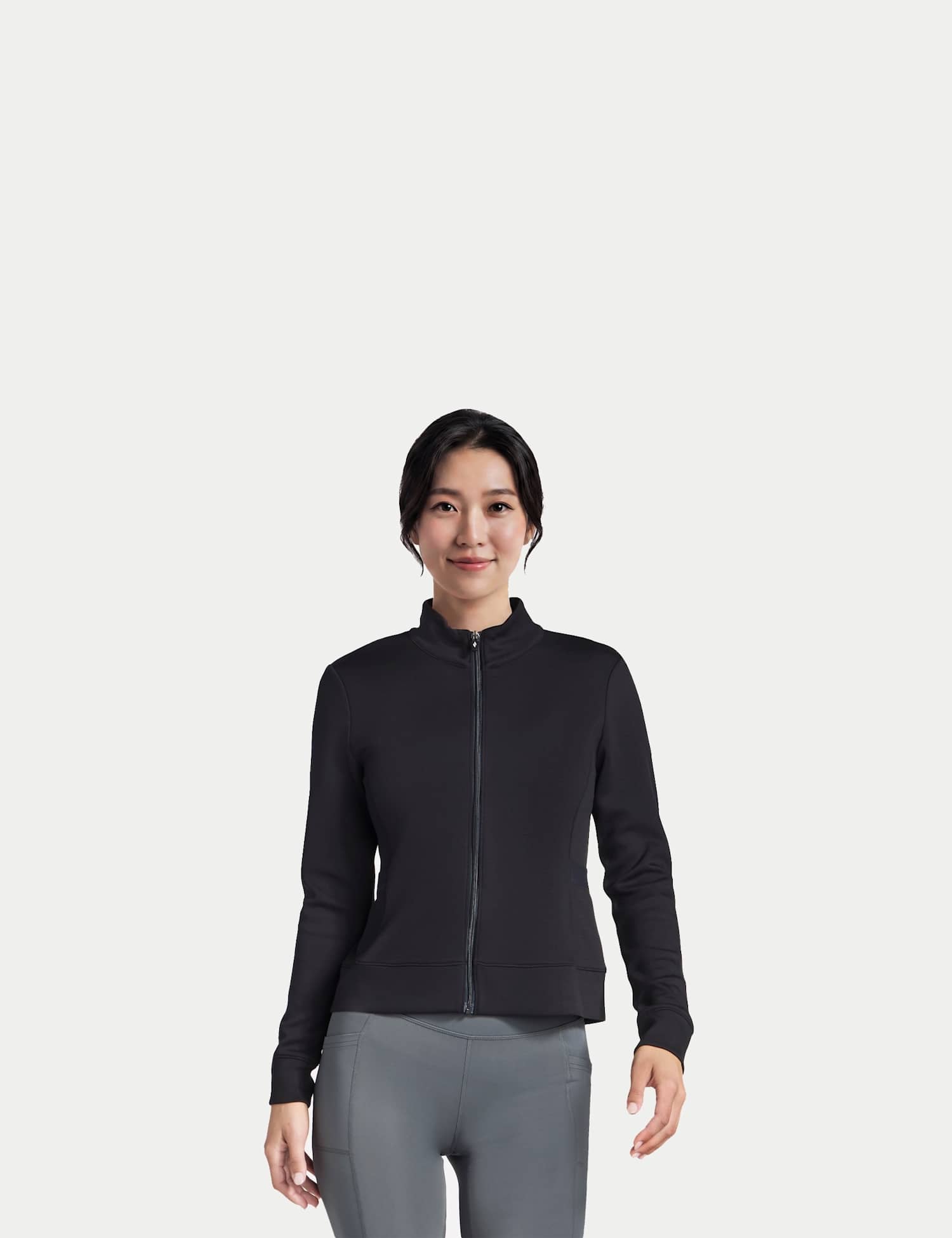 Skechers Zip Up Double Knit Jacket Black