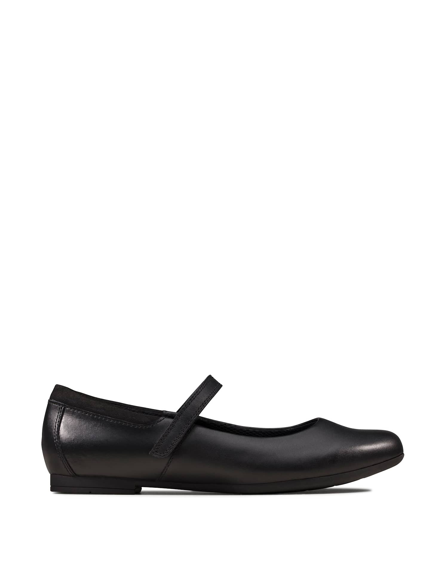 Clarks Kids' Leather Riptape School Shoes (3 Large - 5 Large) Black